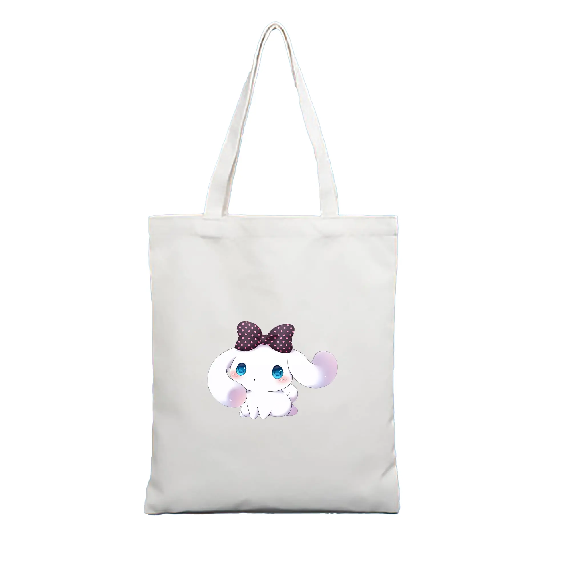 サンリオ グッズ,シナモロール - 縦型キャンバス手提げバッグ（トートバッグ） ・ キャンバス素材 ・ ショッピング用 ・ 軽量 丈夫 お手入れ簡単