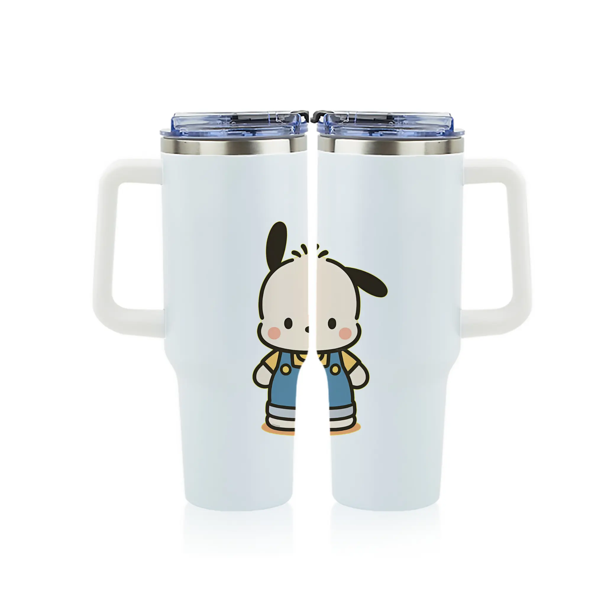 サンリオ グッズ,ポチャッコ - 1200mL フルプリント車用タンブラー ・ 304ステンレス 内側 ・ 201ステンレス 外側 ・ 保温 保冷 ・ 通勤 ドライブ アウトドア用