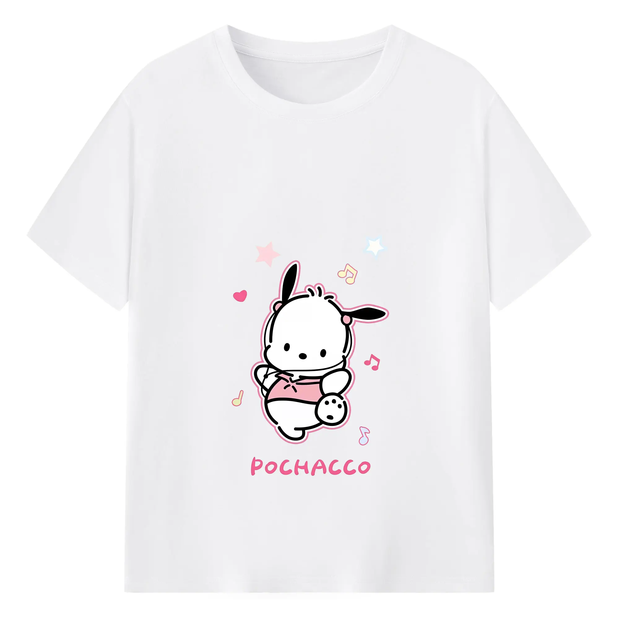 サンリオ グッズ,ポチャッコ - 綿100％ 半袖Tシャツ ・ フロントプリント ・ 快適 通気性 ・ 日常使い 散歩 スポーツ用