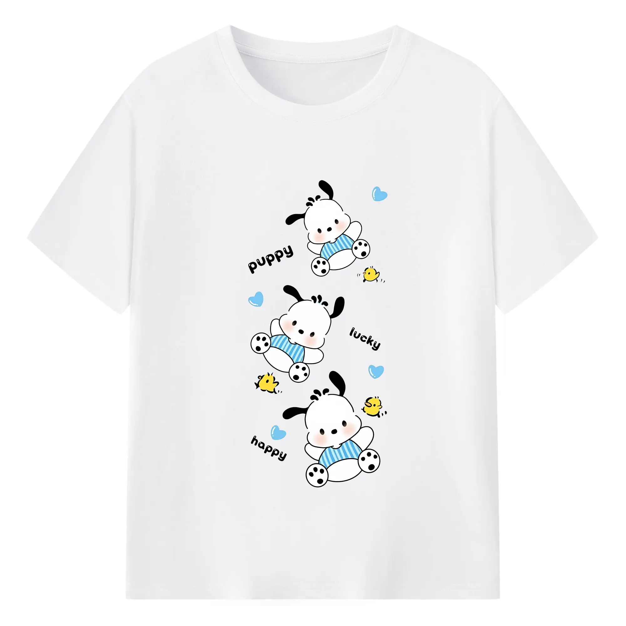 サンリオ グッズ,ポチャッコ - 綿100％ 半袖Tシャツ ・ フロントプリント ・ 快適 通気性 ・ 日常使い 散歩 スポーツ用