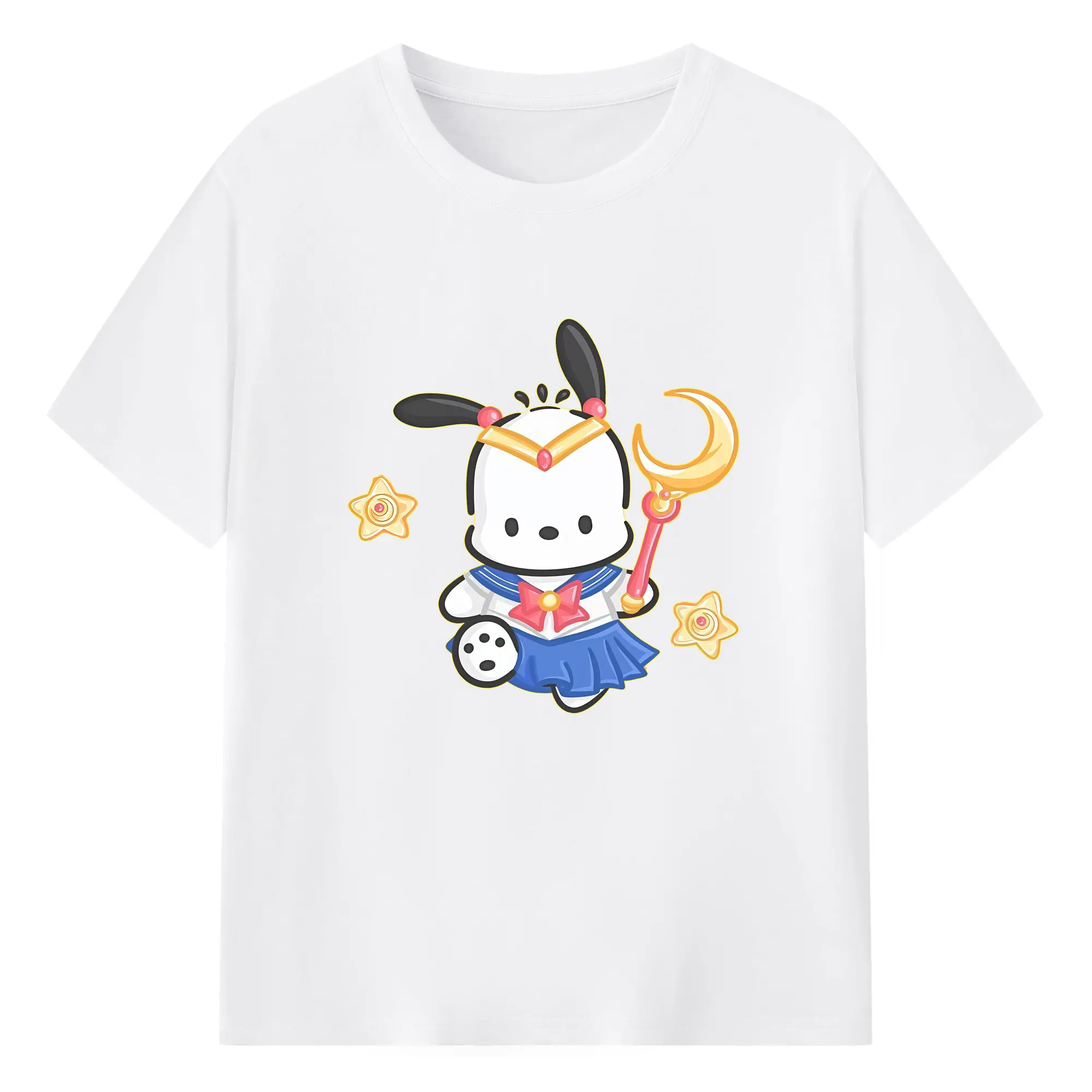 サンリオ グッズ,ポチャッコ - 綿100％ 半袖Tシャツ ・ フロントプリント ・ 快適 通気性 ・ 日常使い 散歩 スポーツ用