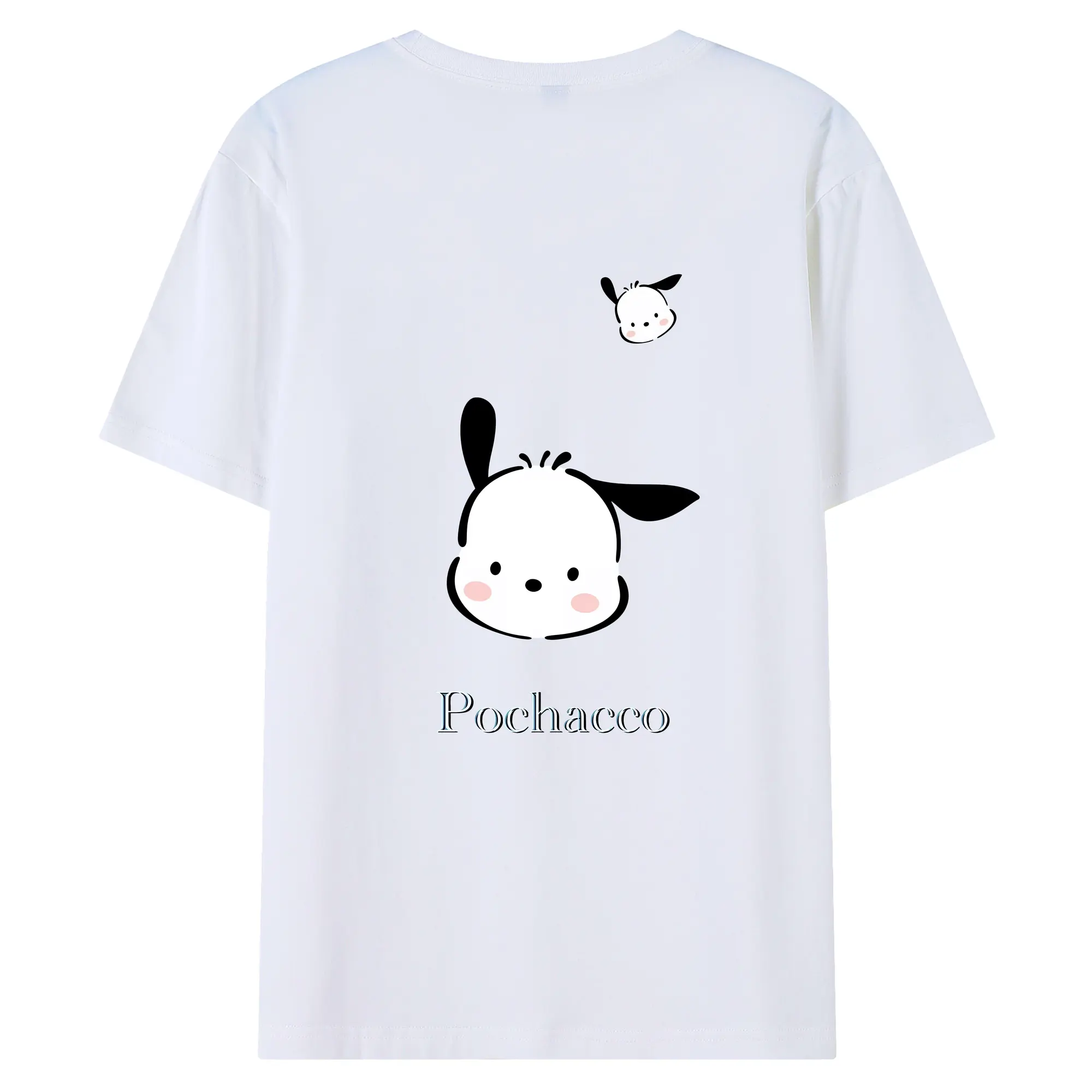 サンリオ グッズ,ポチャッコ - 綿100％ 半袖Tシャツ ・ バックプリント ・ 快適 通気性 ・ 日常使い 散歩 スポーツ用