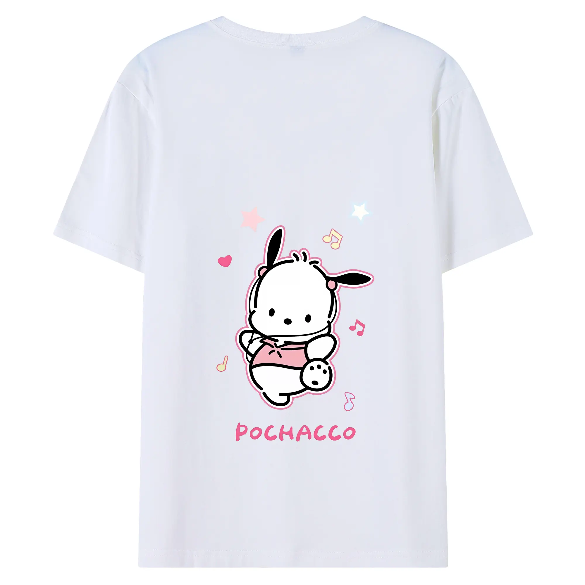 サンリオ グッズ,ポチャッコ - 綿100％ 半袖Tシャツ ・ バックプリント ・ 快適 通気性 ・ 日常使い 散歩 スポーツ用