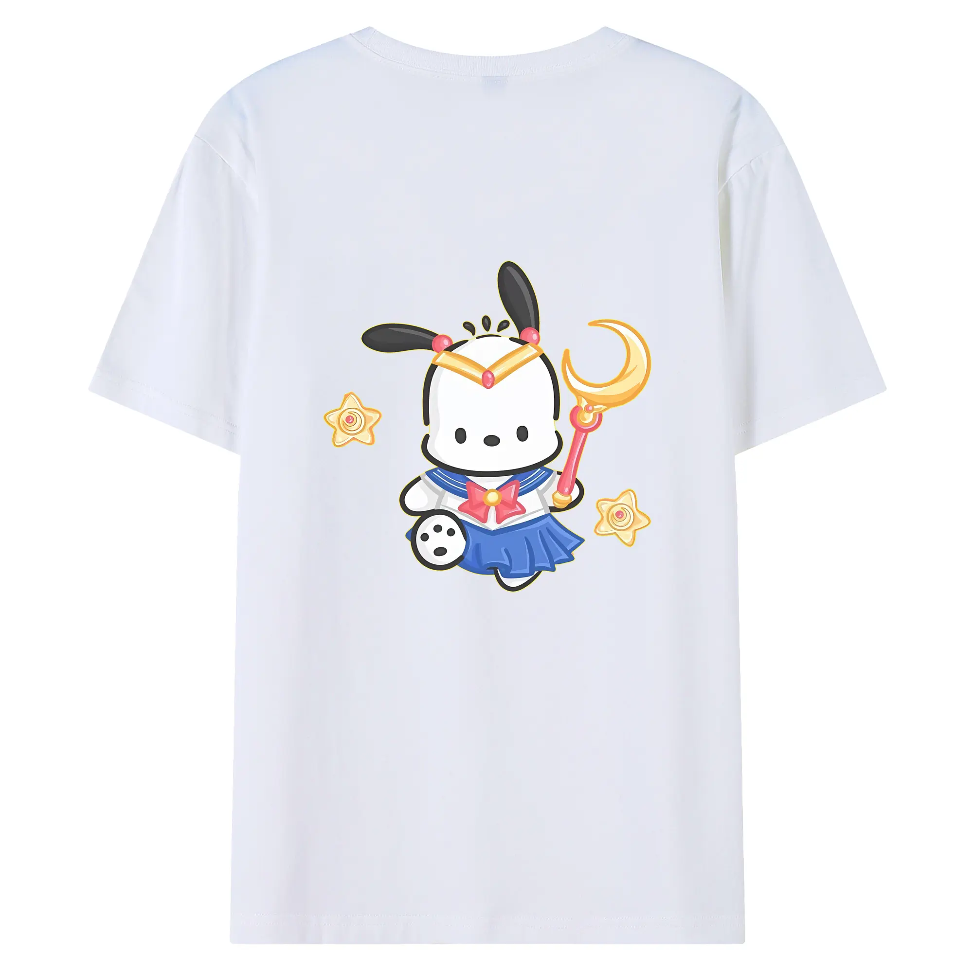 サンリオ グッズ,ポチャッコ - 綿100％ 半袖Tシャツ ・ バックプリント ・ 快適 通気性 ・ 日常使い 散歩 スポーツ用