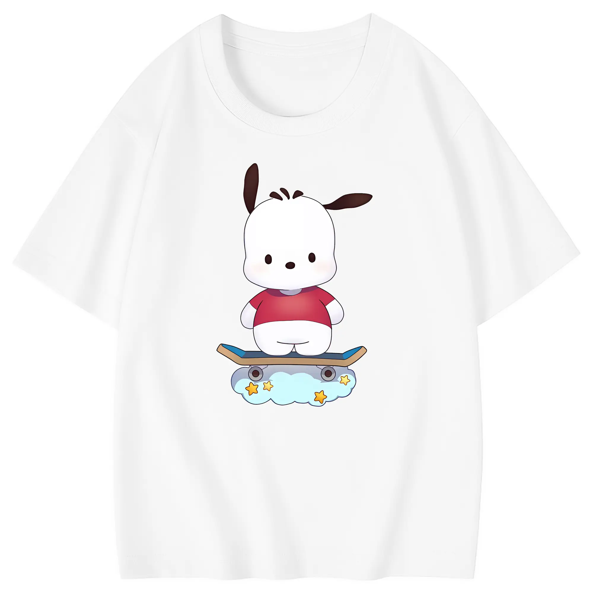 サンリオ グッズ,ポチャッコ - 綿100％ キッズTシャツ ・ フロントプリント ・ 快適 通気性 ・ スポーツ カジュアル 散歩用