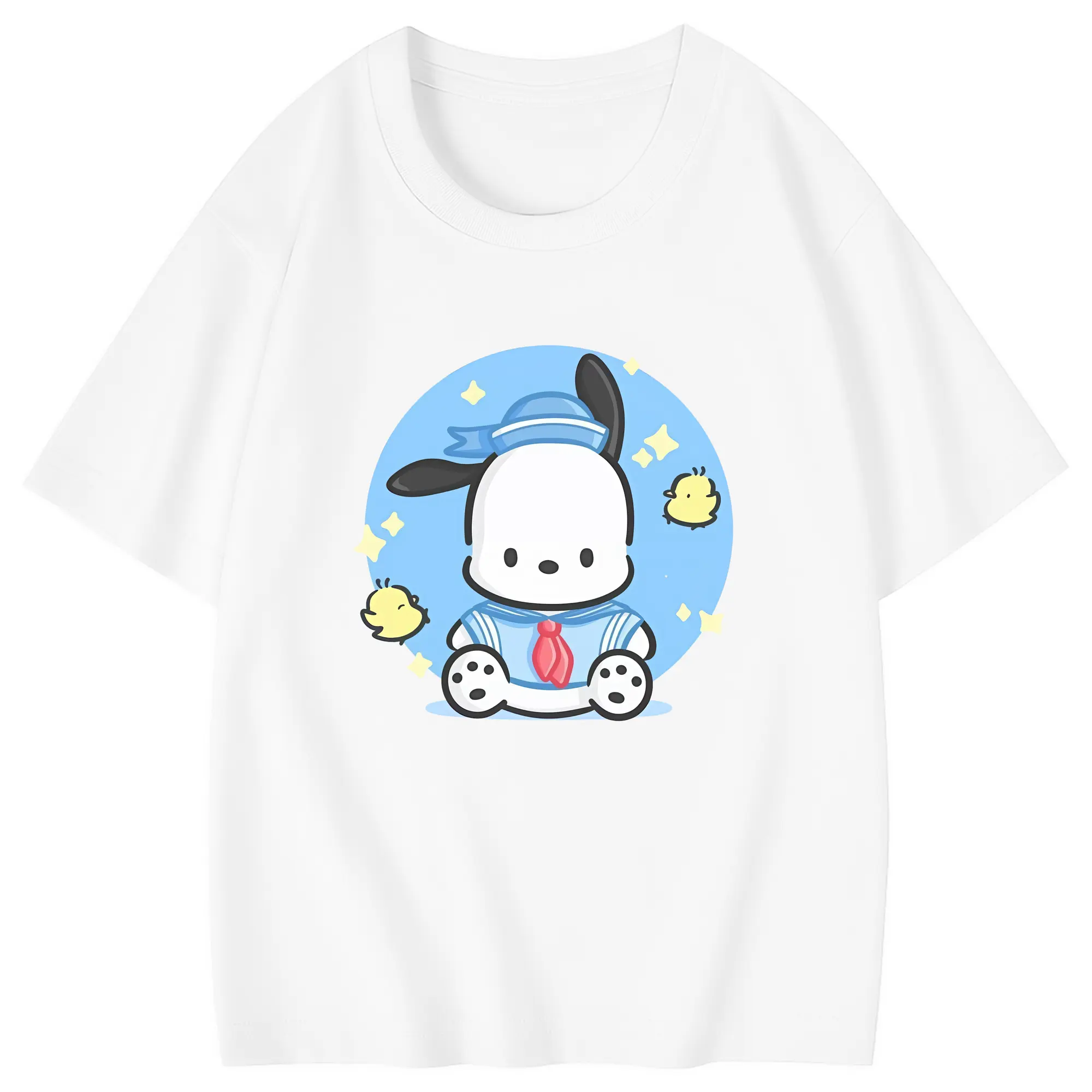 サンリオ グッズ,ポチャッコ - 綿100％ キッズTシャツ ・ フロントプリント ・ 快適 通気性 ・ スポーツ カジュアル 散歩用