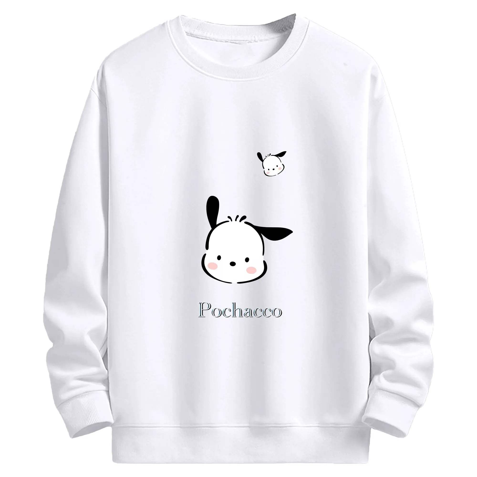 サンリオ グッズ,ポチャッコ - 高品質 クルーネック スウェット ・ コットン59％ ポリエステル41％ ・ ユニセックス 長袖 トレーナー ・ カジュアル デイリー スポーツ 散歩用