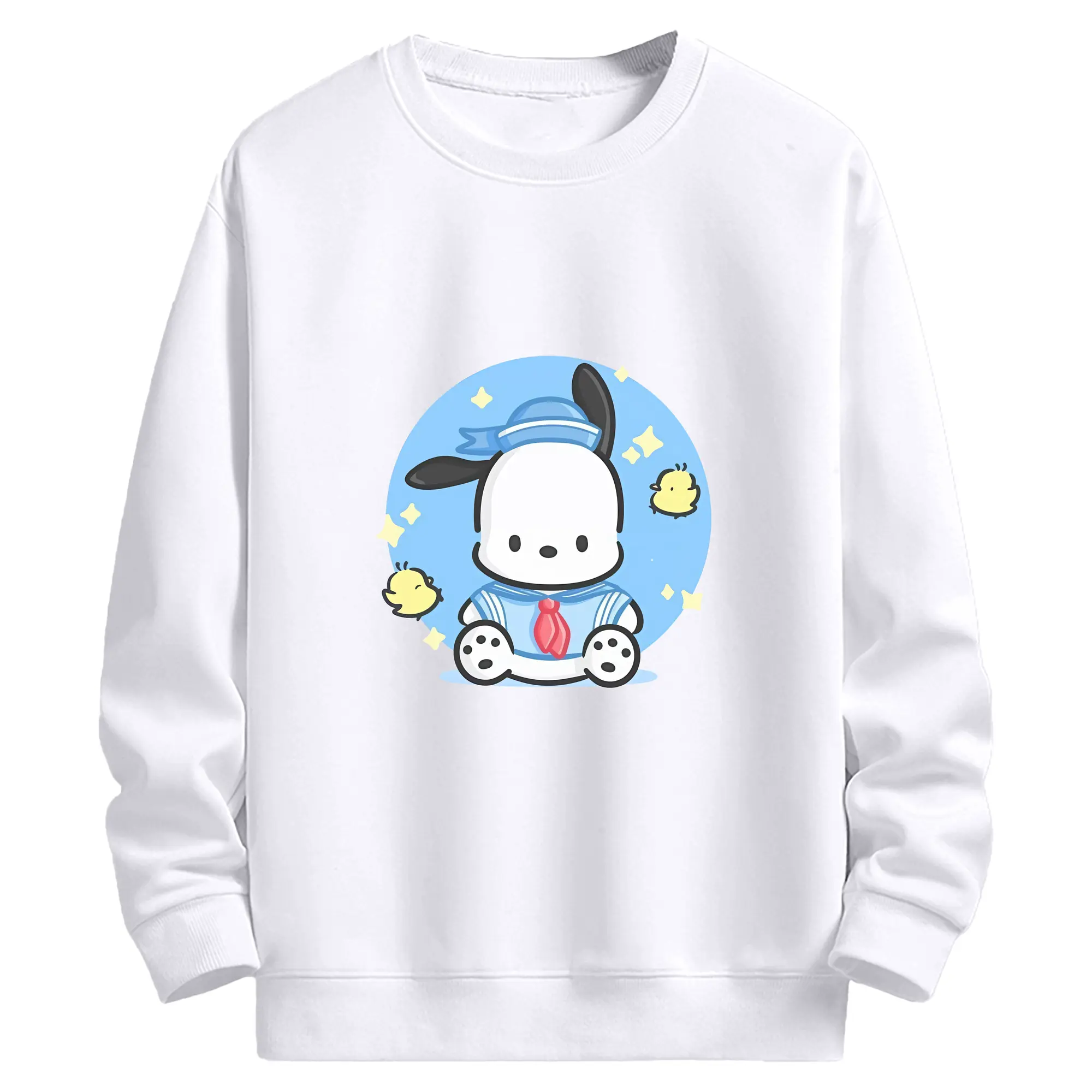 サンリオ グッズ,ポチャッコ - 高品質 クルーネック スウェット ・ コットン59％ ポリエステル41％ ・ ユニセックス 長袖 トレーナー ・ カジュアル デイリー スポーツ 散歩用