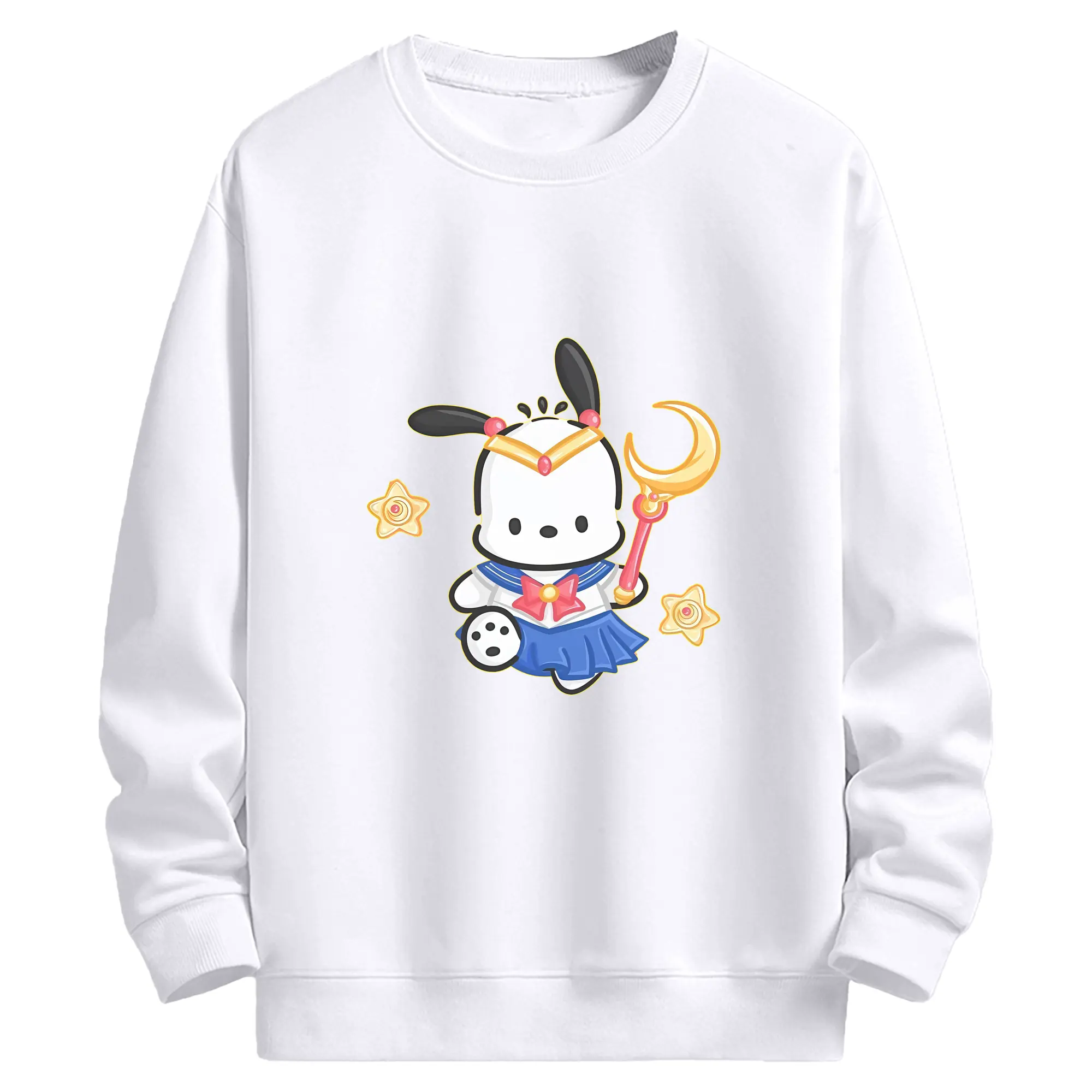 サンリオ グッズ,ポチャッコ - 高品質 クルーネック スウェット ・ コットン59％ ポリエステル41％ ・ ユニセックス 長袖 トレーナー ・ カジュアル デイリー スポーツ 散歩用