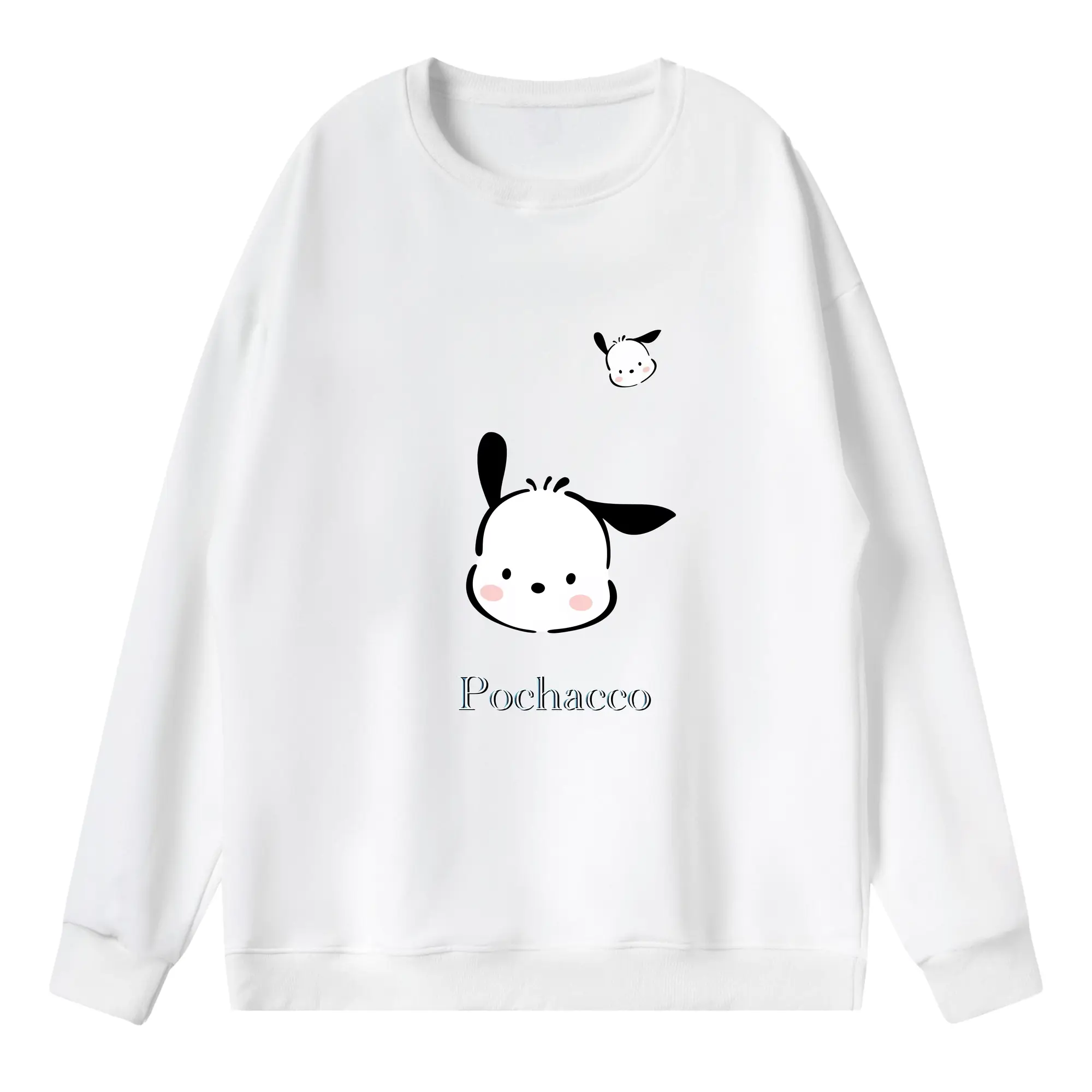 サンリオ グッズ,ポチャッコ - 薄手 クルーネック スウェット 裏毛260g · ポリエステル 春秋向け カジュアル 男女兼用 · トレーナー デイリー スポーツ 散歩に最適