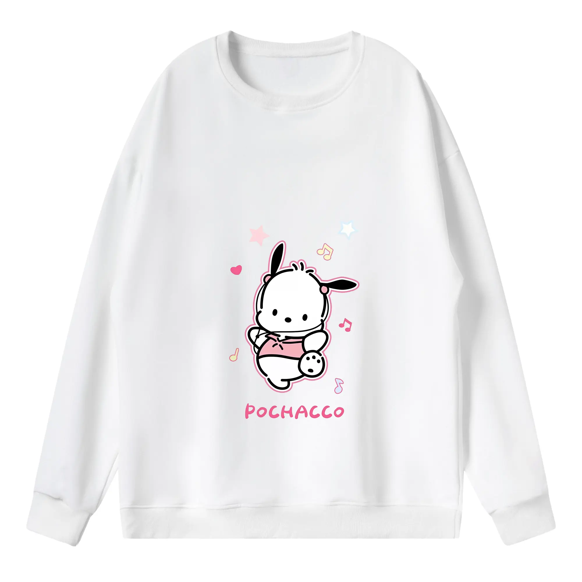 サンリオ グッズ,ポチャッコ - 薄手 クルーネック スウェット 裏毛260g · ポリエステル 春秋向け カジュアル 男女兼用 · トレーナー デイリー スポーツ 散歩に最適