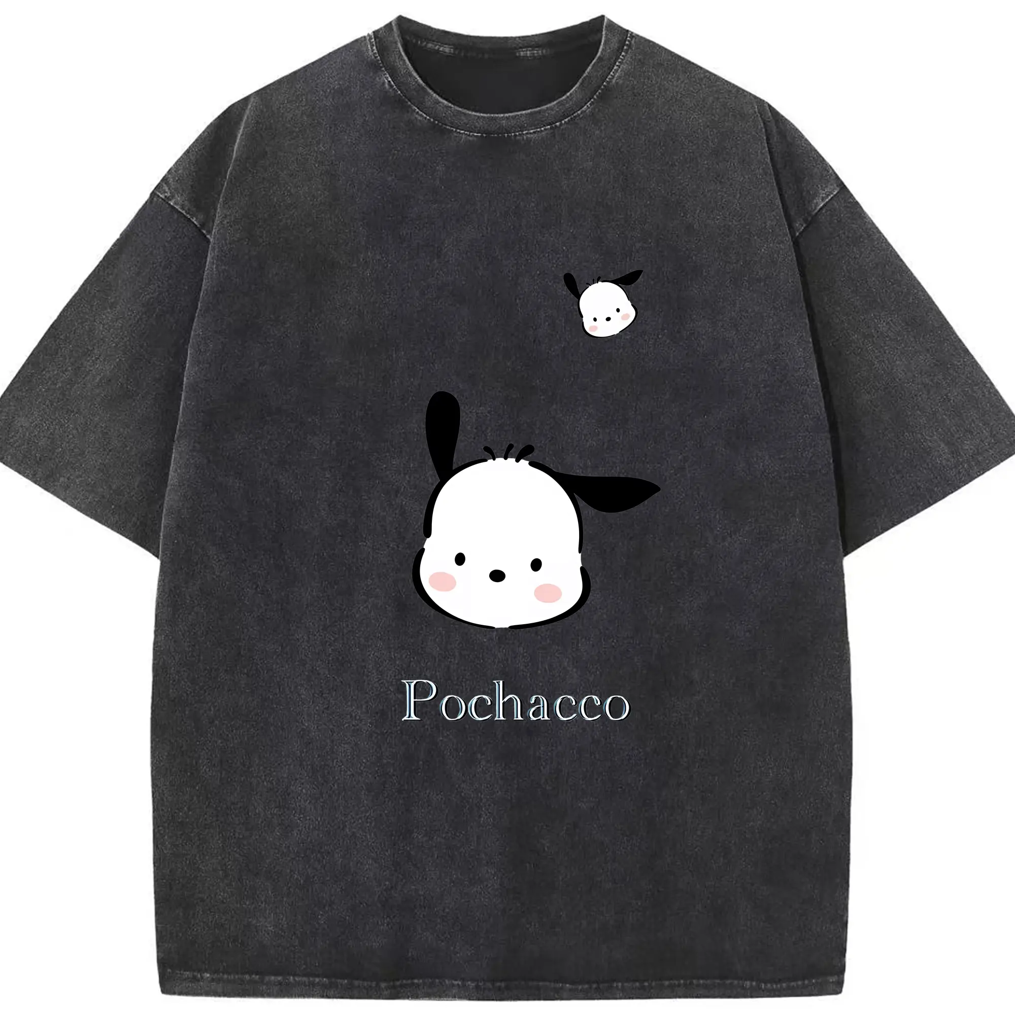 サンリオ グッズ,ポチャッコ - 綿100％ ヴィンテージ風 半袖Tシャツ ・ フロントプリント ・ 柔らか肌触り ・ 通気性 快適 ・ スポーツ カジュアル 外出用