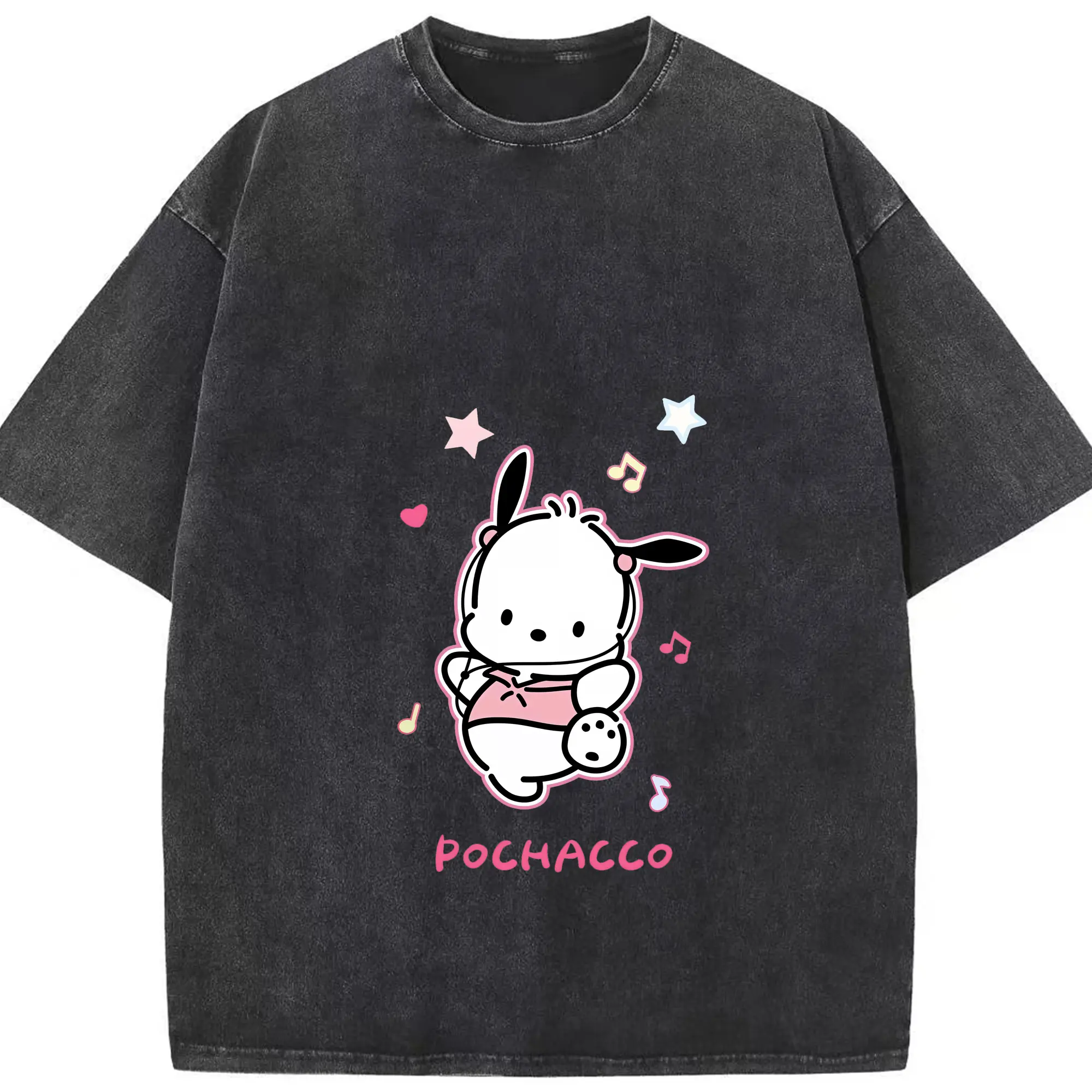 サンリオ グッズ,ポチャッコ - 綿100％ ヴィンテージ風 半袖Tシャツ ・ フロントプリント ・ 柔らか肌触り ・ 通気性 快適 ・ スポーツ カジュアル 外出用