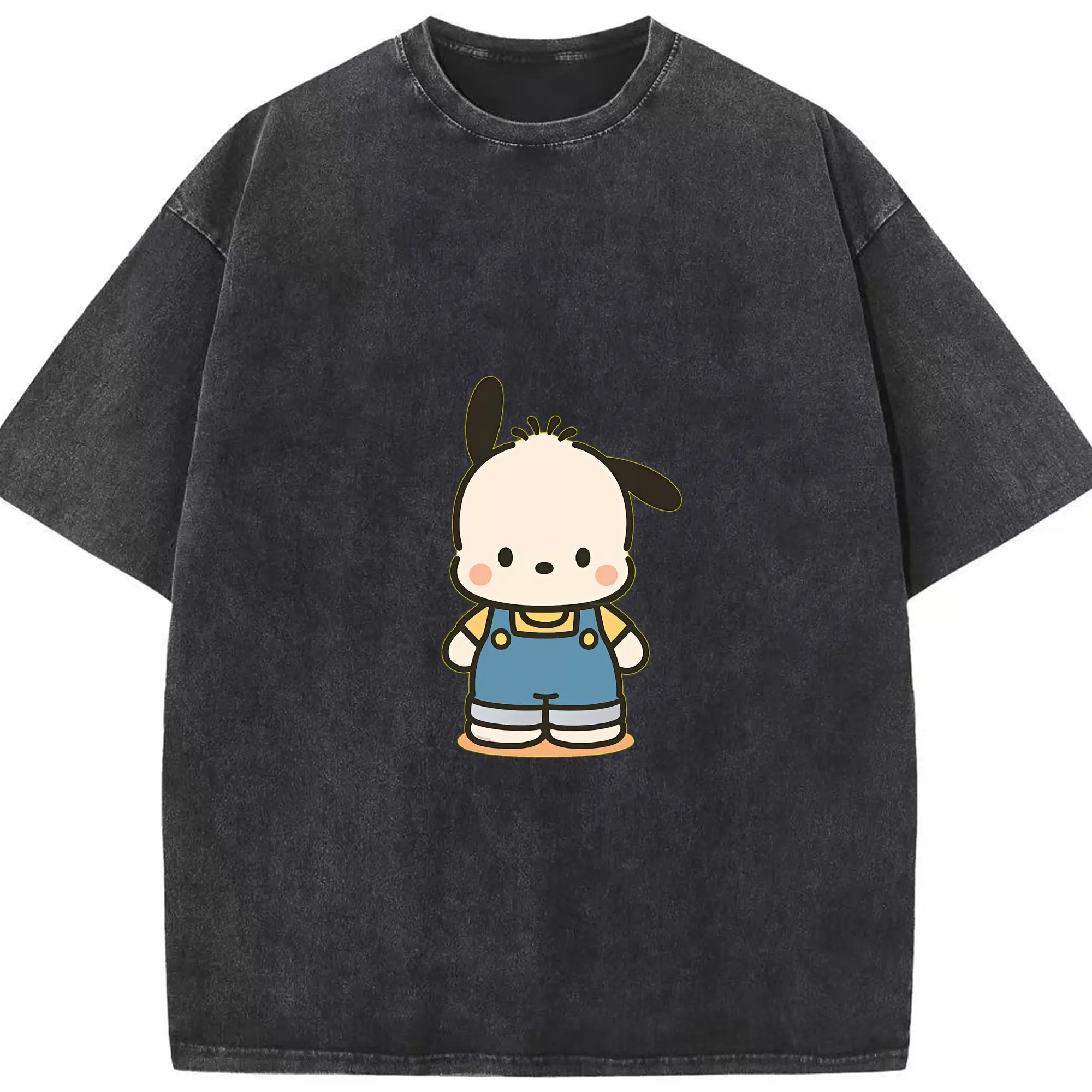 サンリオ グッズ,ポチャッコ - 綿100％ ヴィンテージ風 半袖Tシャツ ・ フロントプリント ・ 柔らか肌触り ・ 通気性 快適 ・ スポーツ カジュアル 外出用