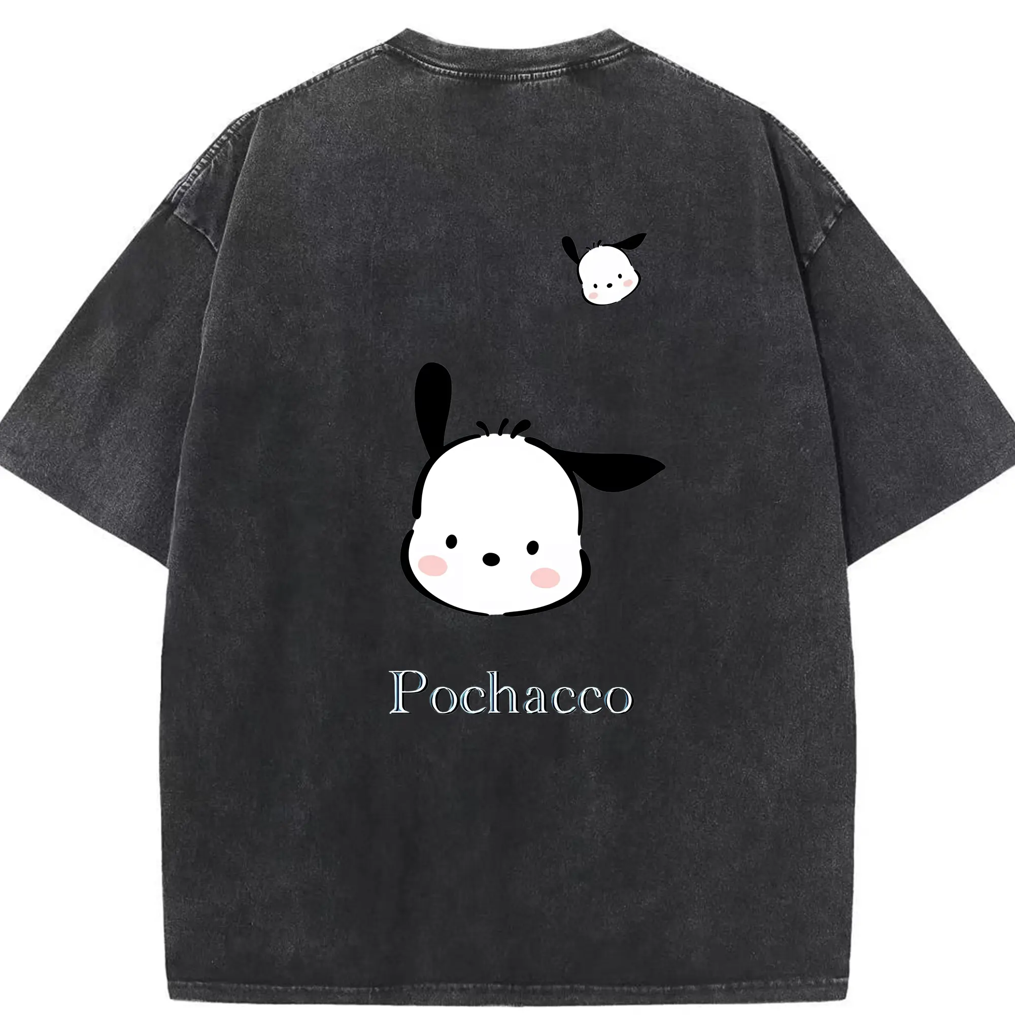 サンリオ グッズ,ポチャッコ - 綿100％ ヴィンテージ風 半袖Tシャツ ・ 背面プリント ・ 柔らか肌触り ・ 通気性 快適 ・ スポーツ カジュアル 外出用