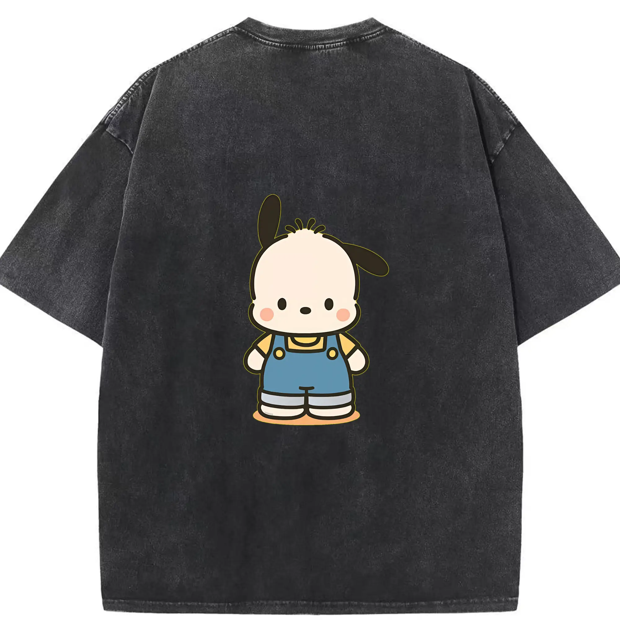 サンリオ グッズ,ポチャッコ - 綿100％ ヴィンテージ風 半袖Tシャツ ・ 背面プリント ・ 柔らか肌触り ・ 通気性 快適 ・ スポーツ カジュアル 外出用