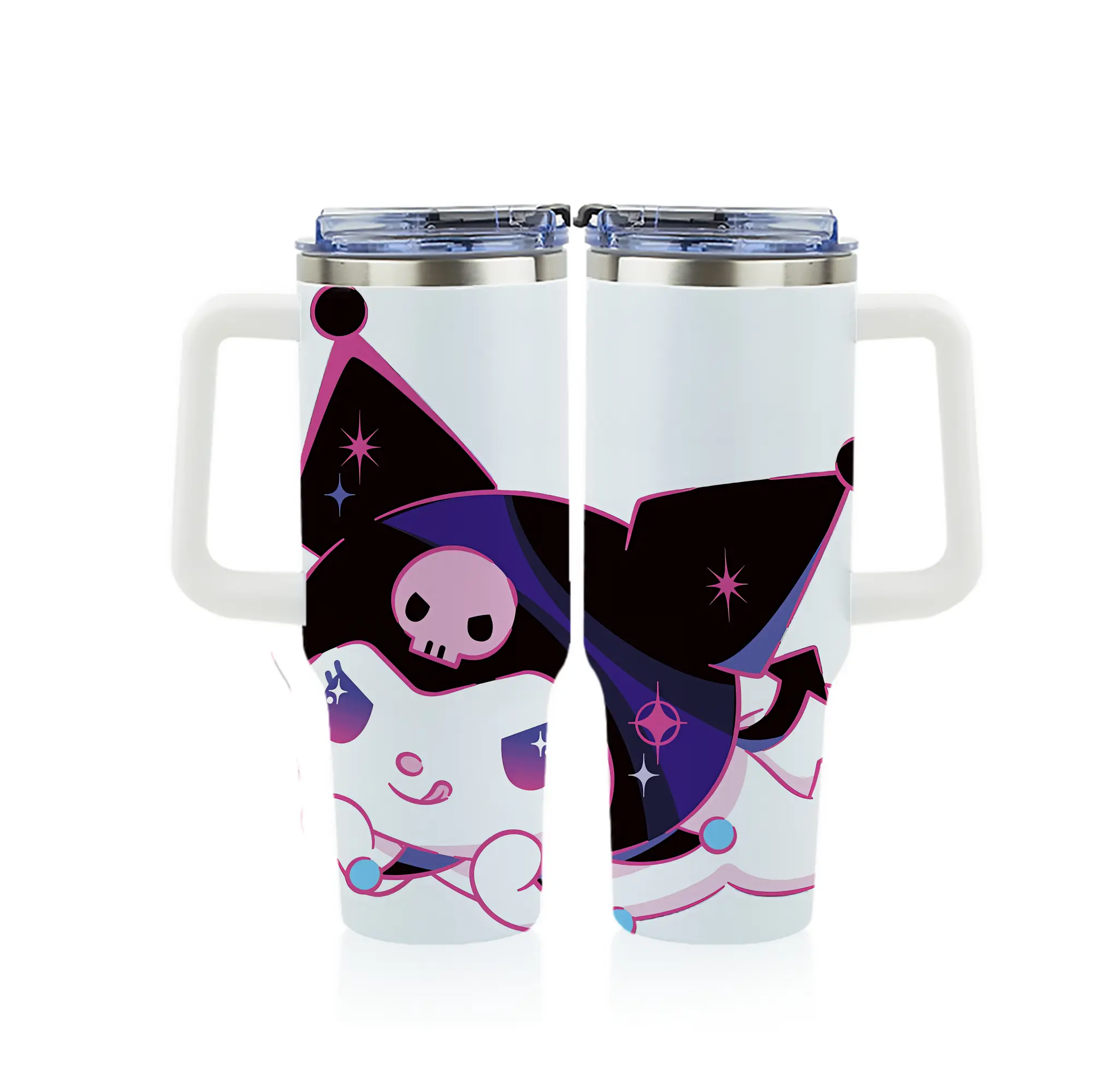 サンリオ グッズ,クロミ - 1200mL フルプリント車用タンブラー ・ 304ステンレス 内側 ・ 201ステンレス 外側 ・ 保温 保冷 ・ 通勤 ドライブ アウトドア用