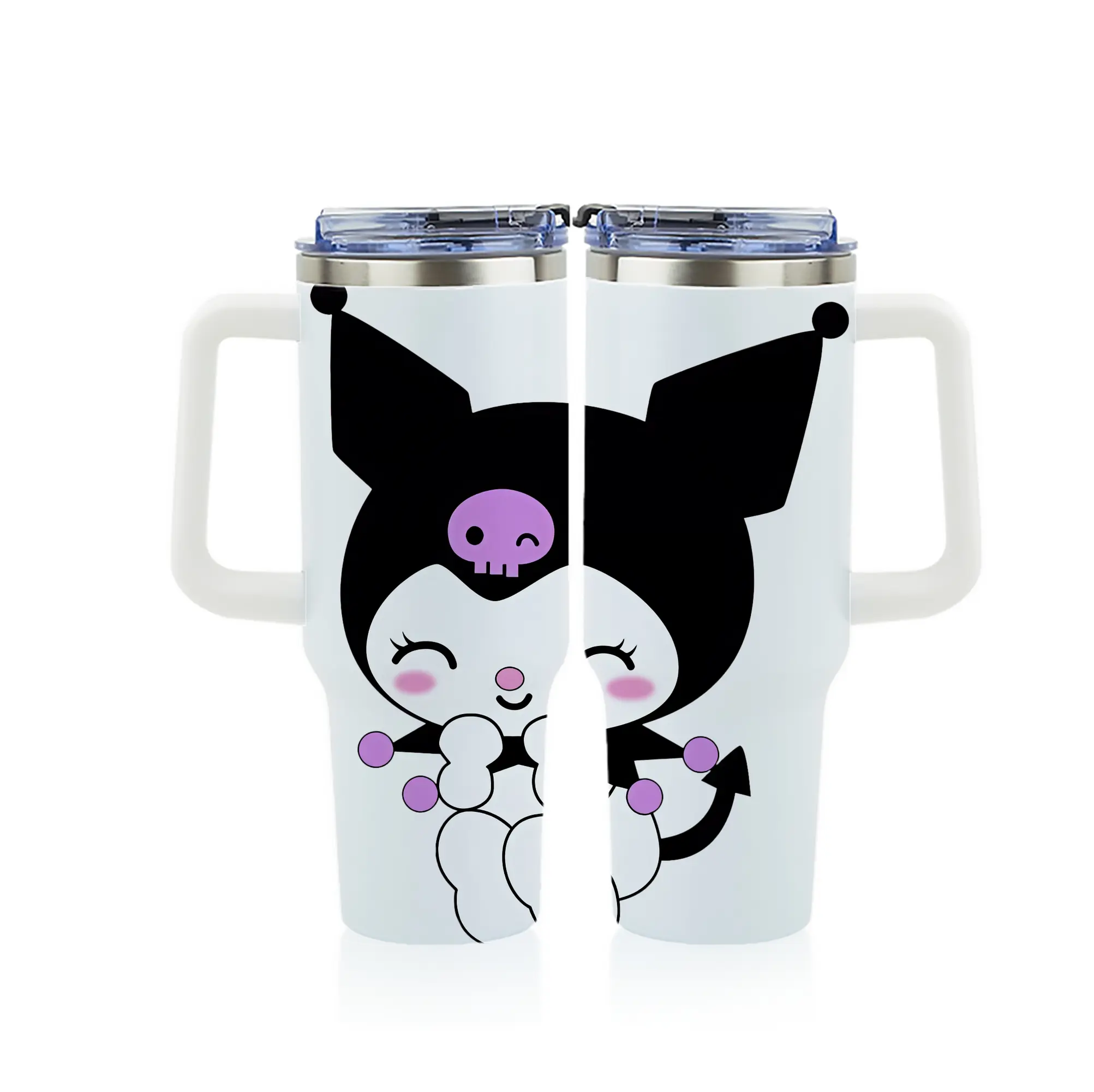 サンリオ グッズ,クロミ - 1200mL フルプリント車用タンブラー ・ 304ステンレス 内側 ・ 201ステンレス 外側 ・ 保温 保冷 ・ 通勤 ドライブ アウトドア用