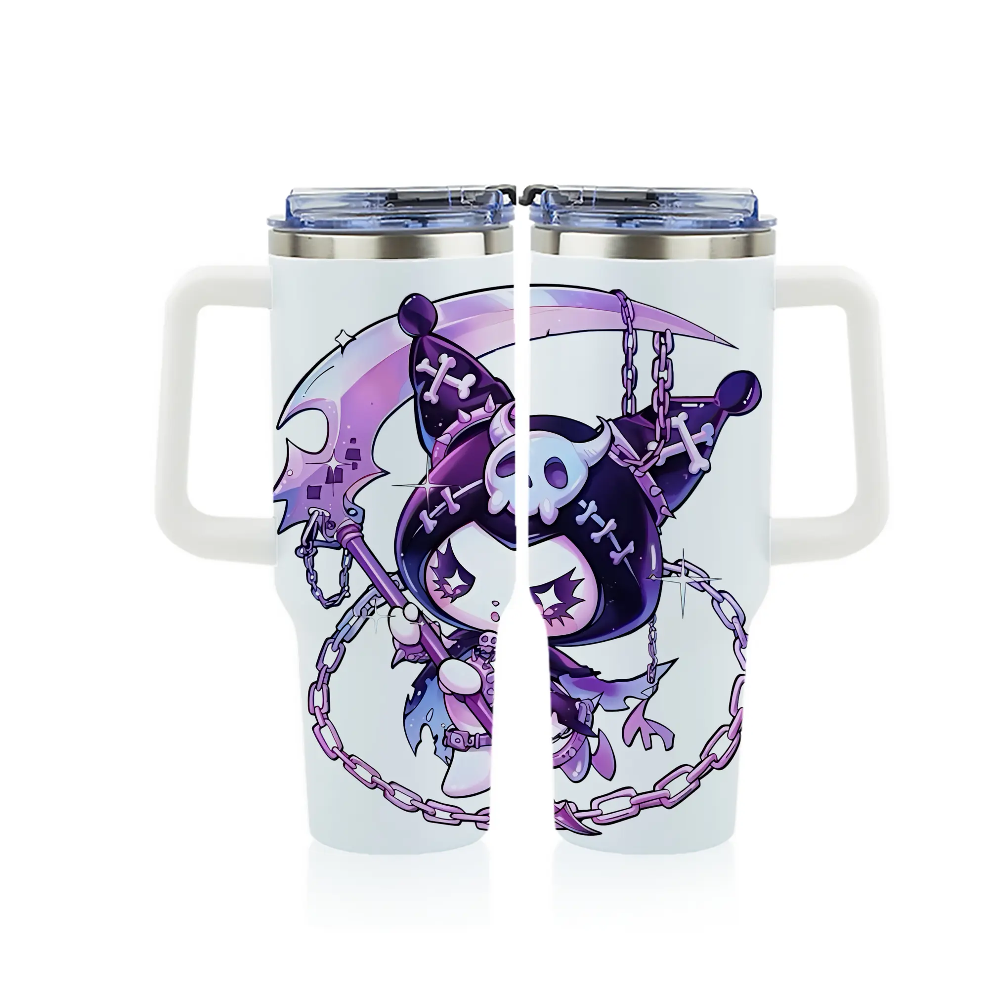 サンリオ グッズ,クロミ - 1200mL フルプリント車用タンブラー ・ 304ステンレス 内側 ・ 201ステンレス 外側 ・ 保温 保冷 ・ 通勤 ドライブ アウトドア用