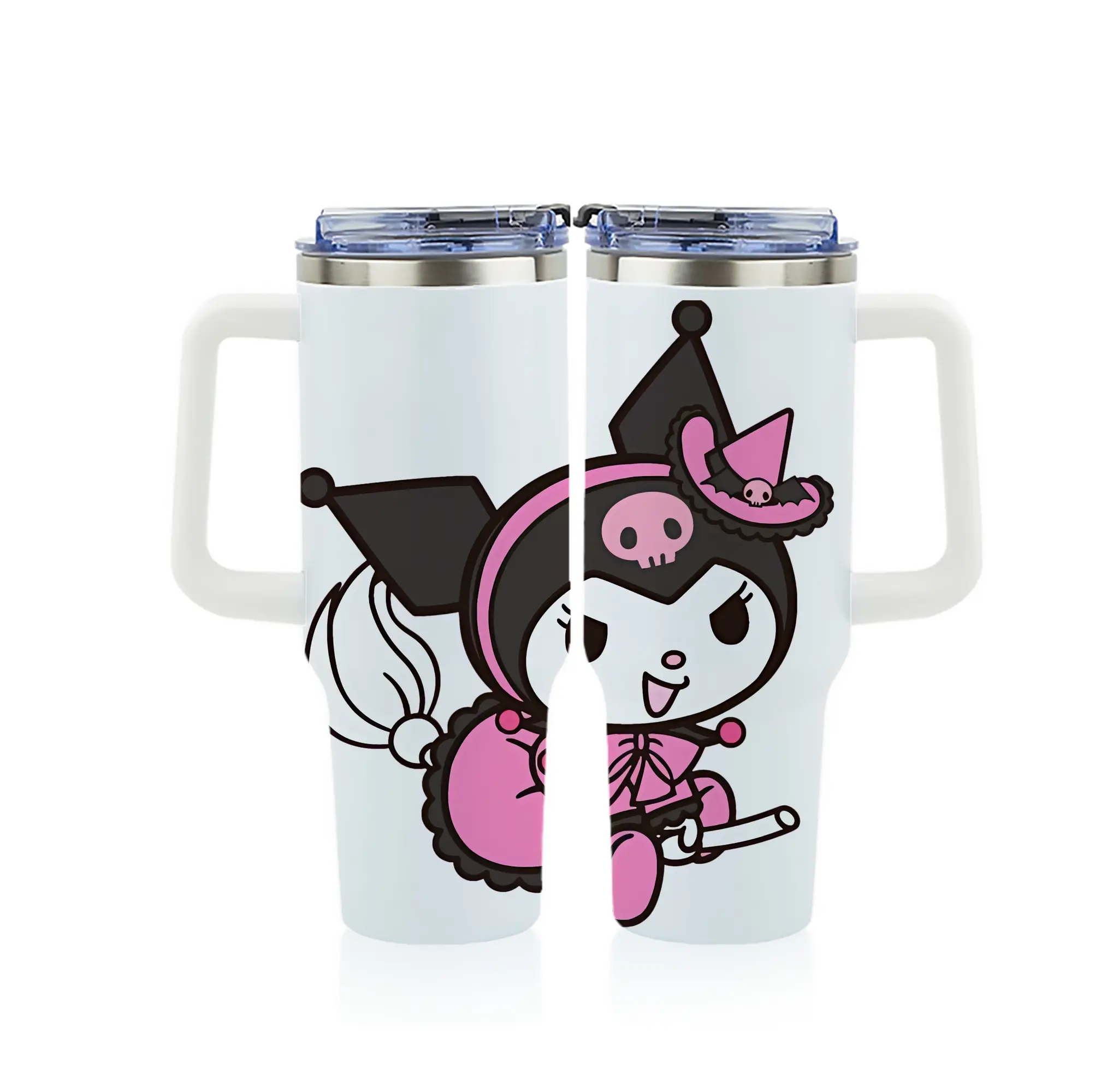 サンリオ グッズ,クロミ - 1200mL フルプリント車用タンブラー ・ 304ステンレス 内側 ・ 201ステンレス 外側 ・ 保温 保冷 ・ 通勤 ドライブ アウトドア用