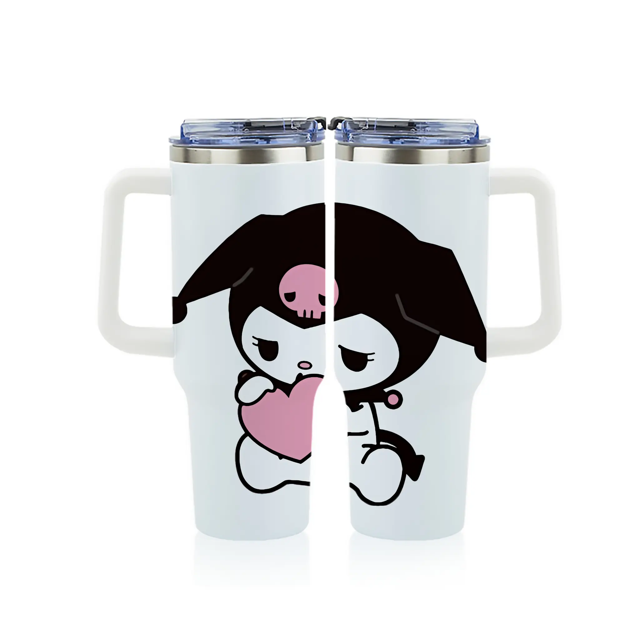 サンリオ グッズ,クロミ - 1200mL フルプリント車用タンブラー ・ 304ステンレス 内側 ・ 201ステンレス 外側 ・ 保温 保冷 ・ 通勤 ドライブ アウトドア用