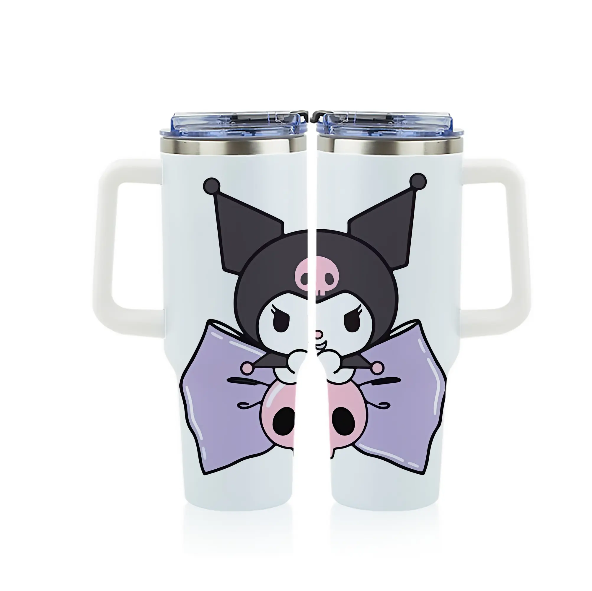 サンリオ グッズ,クロミ - 1200mL フルプリント車用タンブラー ・ 304ステンレス 内側 ・ 201ステンレス 外側 ・ 保温 保冷 ・ 通勤 ドライブ アウトドア用