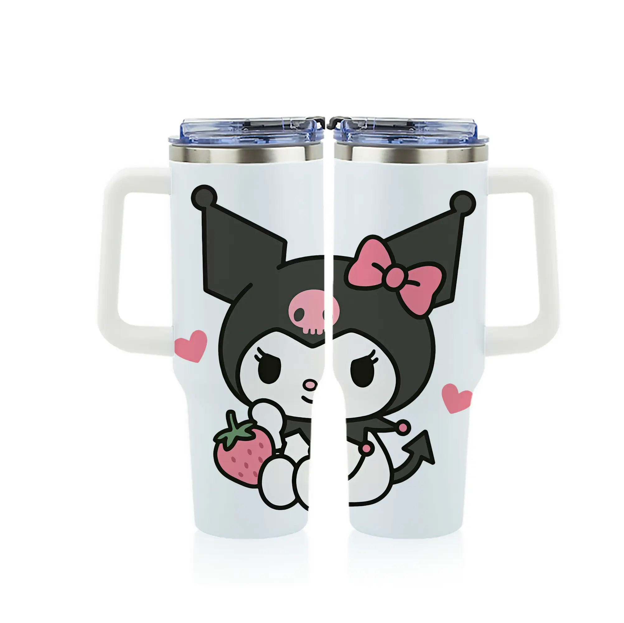 サンリオ グッズ,クロミ - 1200mL フルプリント車用タンブラー ・ 304ステンレス 内側 ・ 201ステンレス 外側 ・ 保温 保冷 ・ 通勤 ドライブ アウトドア用