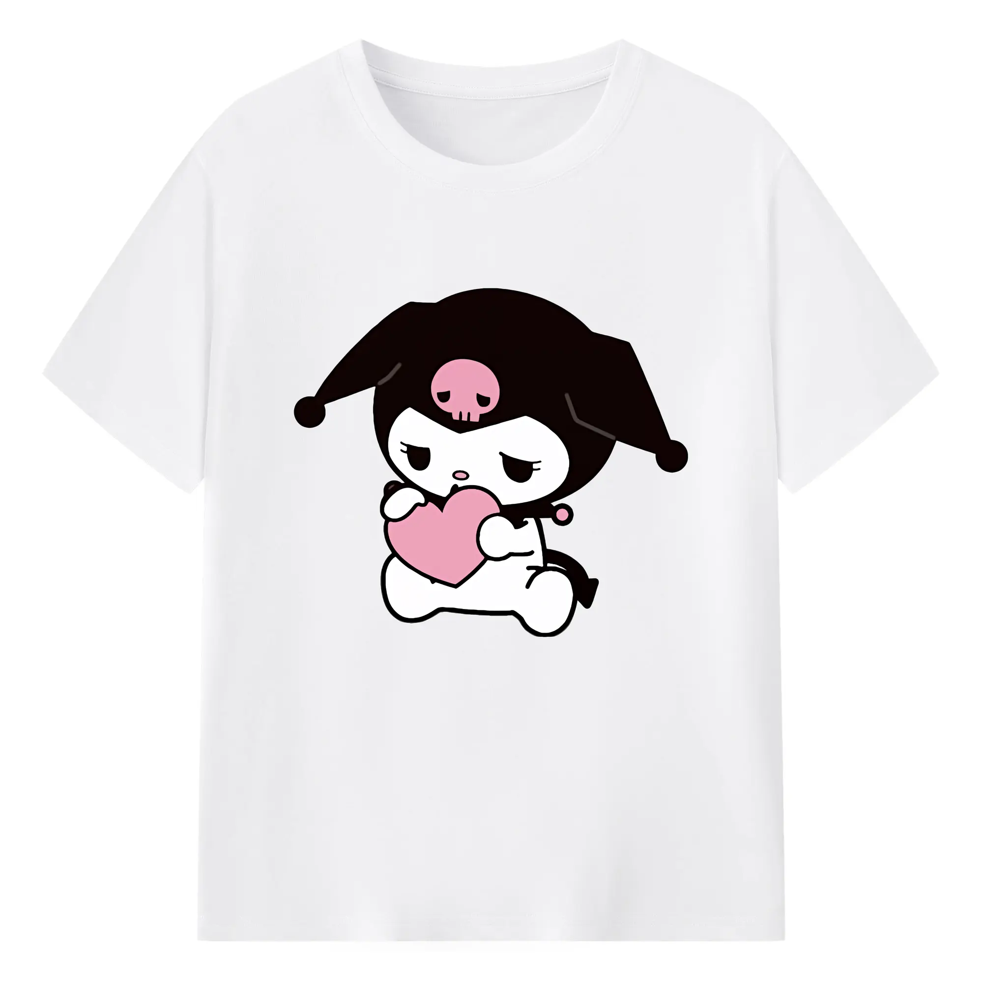 サンリオ グッズ,クロミ - 綿100％ 半袖Tシャツ ・ フロントプリント ・ 快適 通気性 ・ 日常使い 散歩 スポーツ用