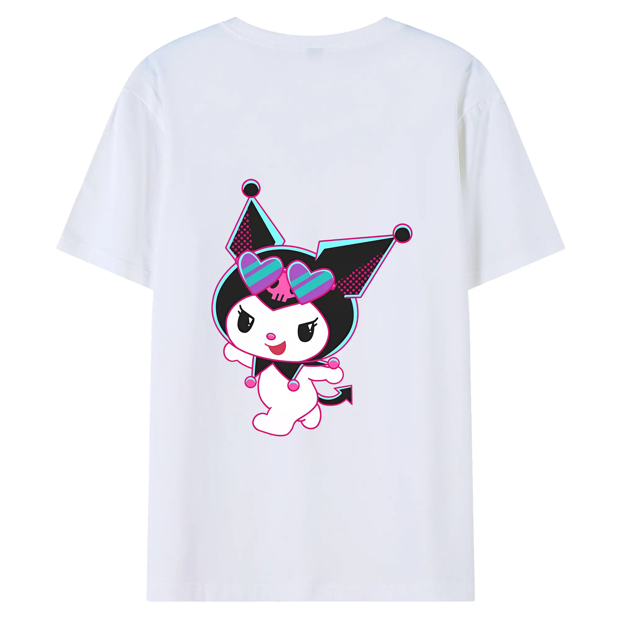 サンリオ グッズ,クロミ - 綿100％ 半袖Tシャツ ・ バックプリント ・ 快適 通気性 ・ 日常使い 散歩 スポーツ用