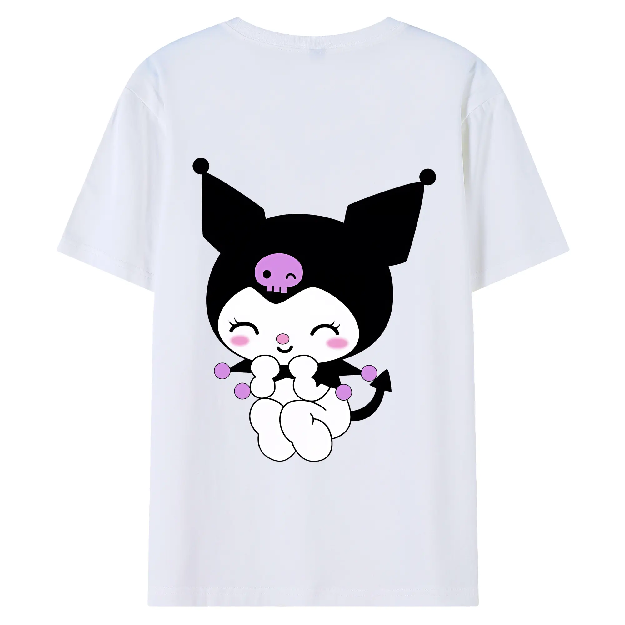 サンリオ グッズ,クロミ - 綿100％ 半袖Tシャツ ・ バックプリント ・ 快適 通気性 ・ 日常使い 散歩 スポーツ用