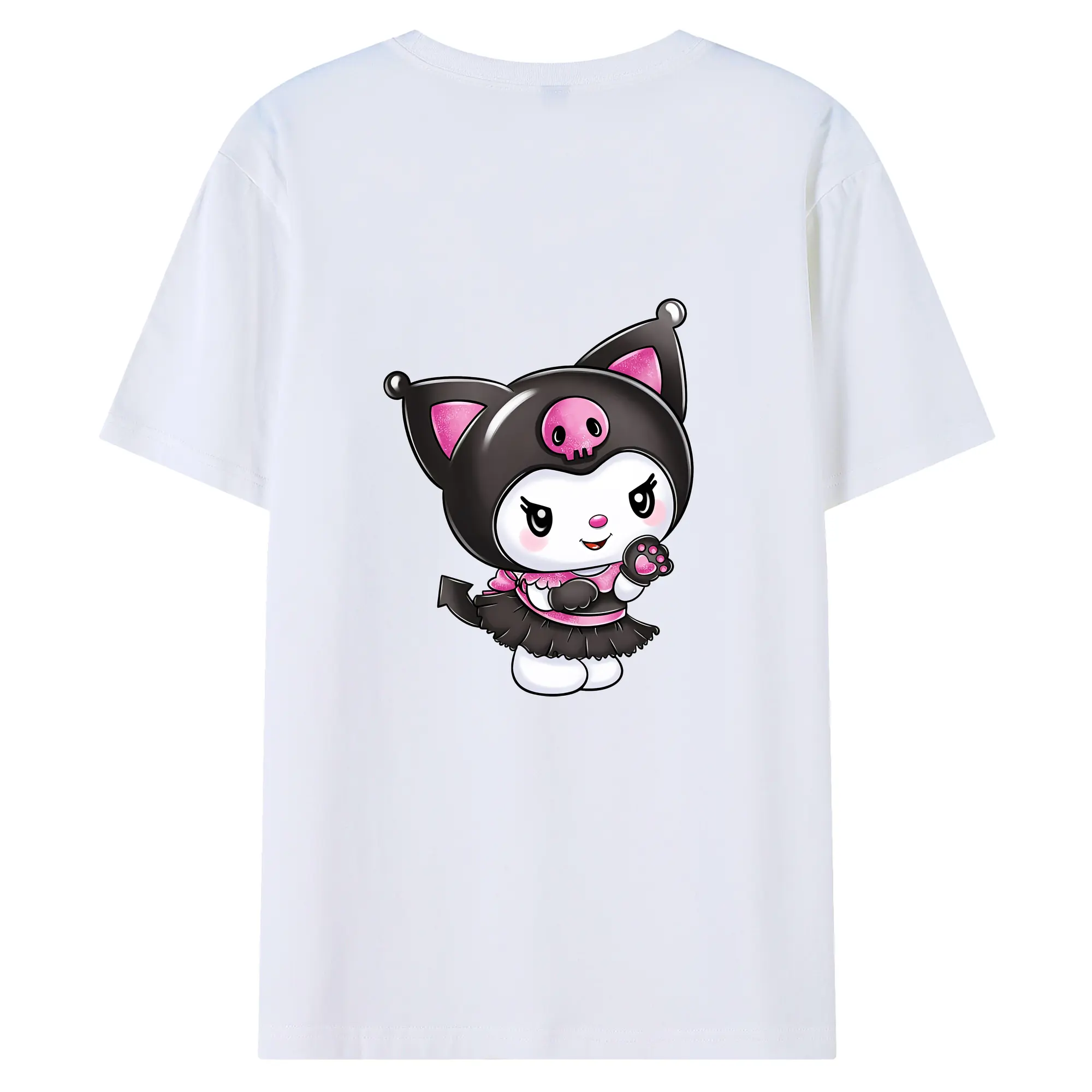 サンリオ グッズ,クロミ - 綿100％ 半袖Tシャツ ・ バックプリント ・ 快適 通気性 ・ 日常使い 散歩 スポーツ用