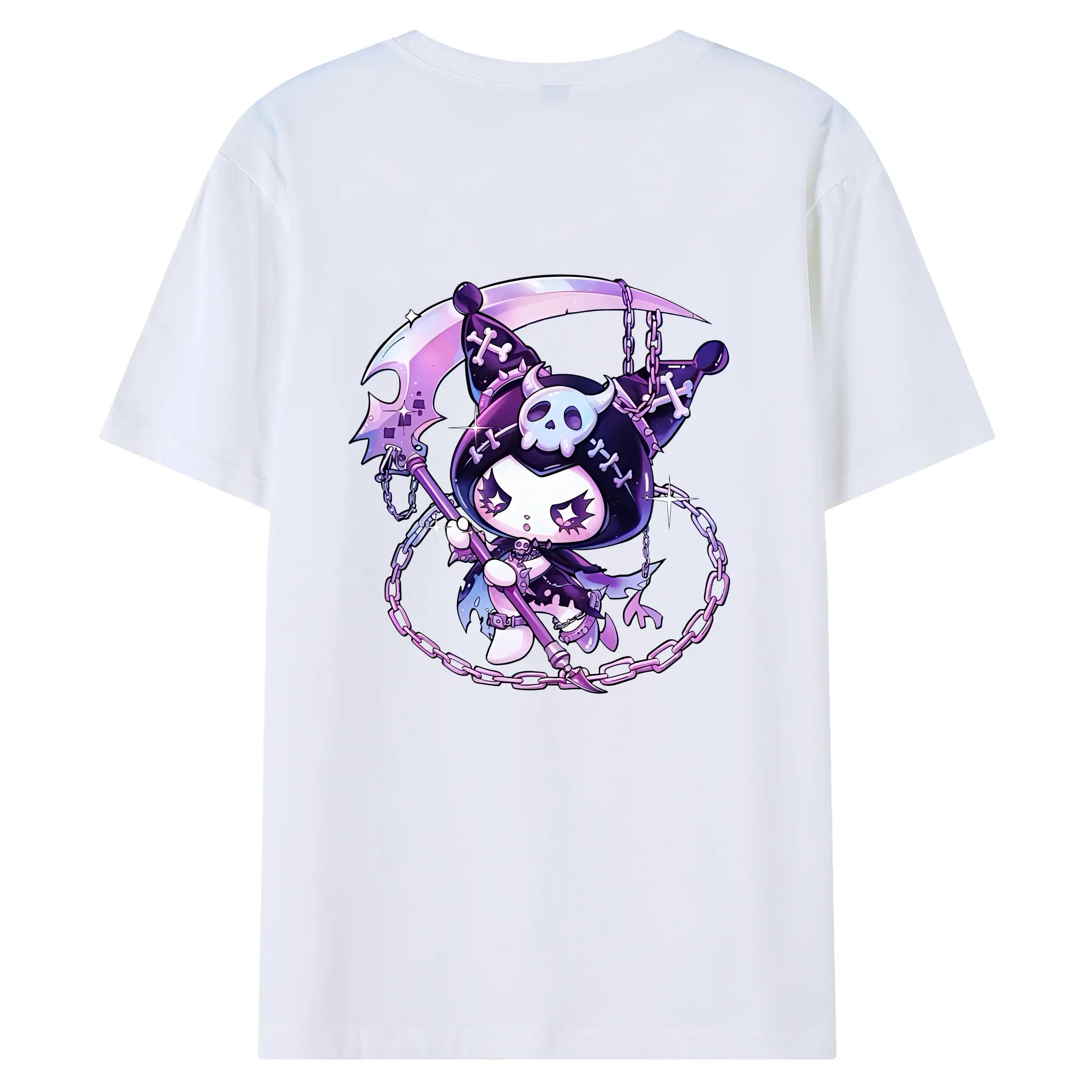 サンリオ グッズ,クロミ - 綿100％ 半袖Tシャツ ・ バックプリント ・ 快適 通気性 ・ 日常使い 散歩 スポーツ用