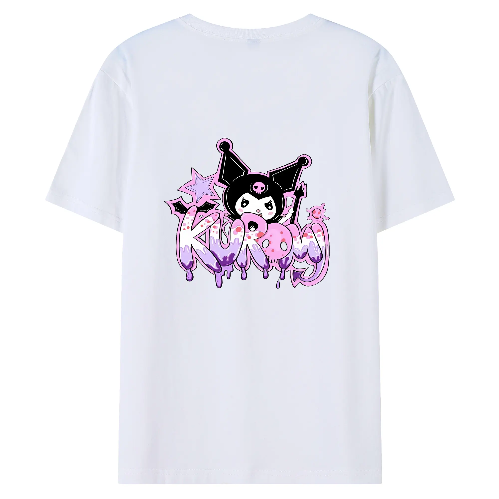 サンリオ グッズ,クロミ - 綿100％ 半袖Tシャツ ・ バックプリント ・ 快適 通気性 ・ 日常使い 散歩 スポーツ用