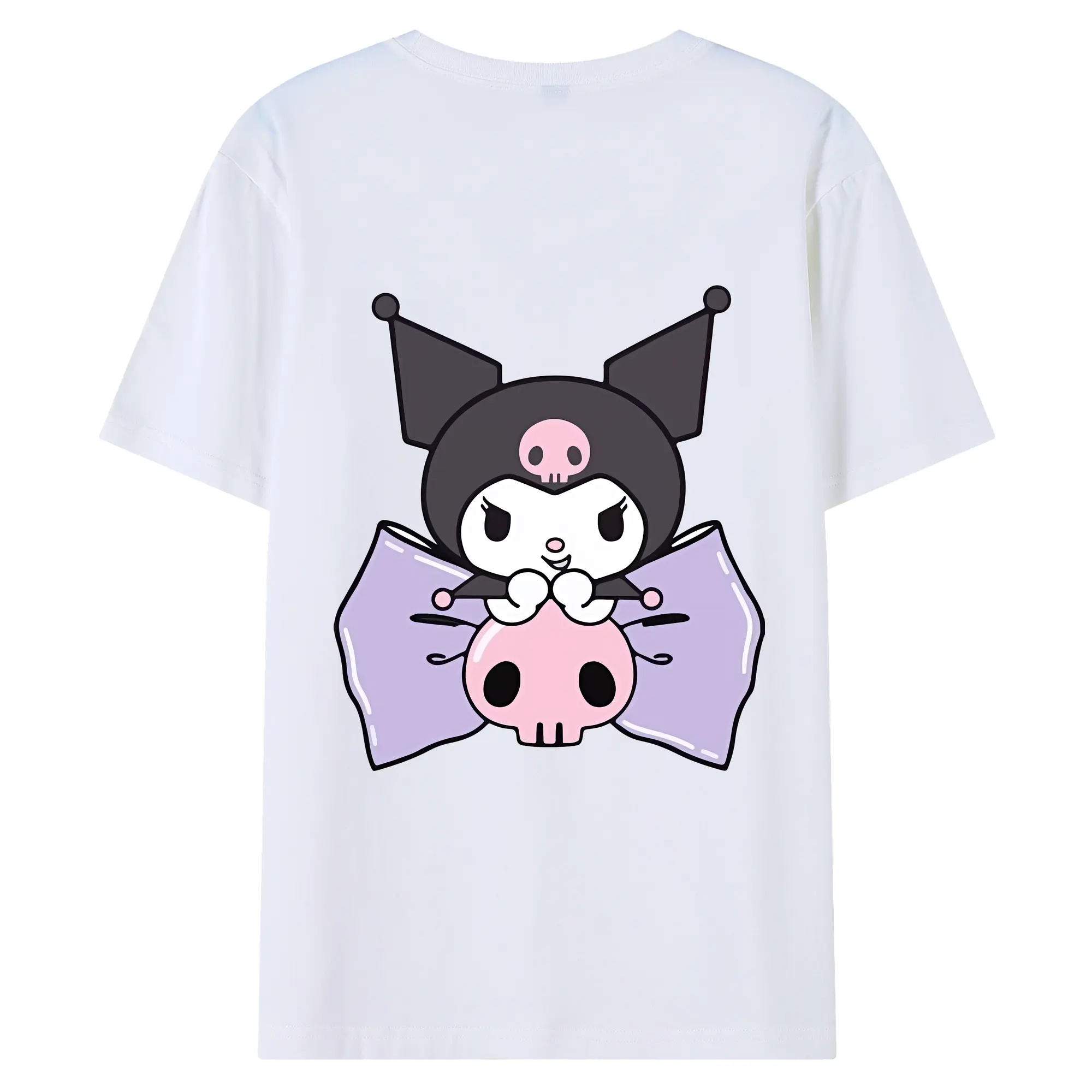 サンリオ グッズ,クロミ - 綿100％ 半袖Tシャツ ・ バックプリント ・ 快適 通気性 ・ 日常使い 散歩 スポーツ用