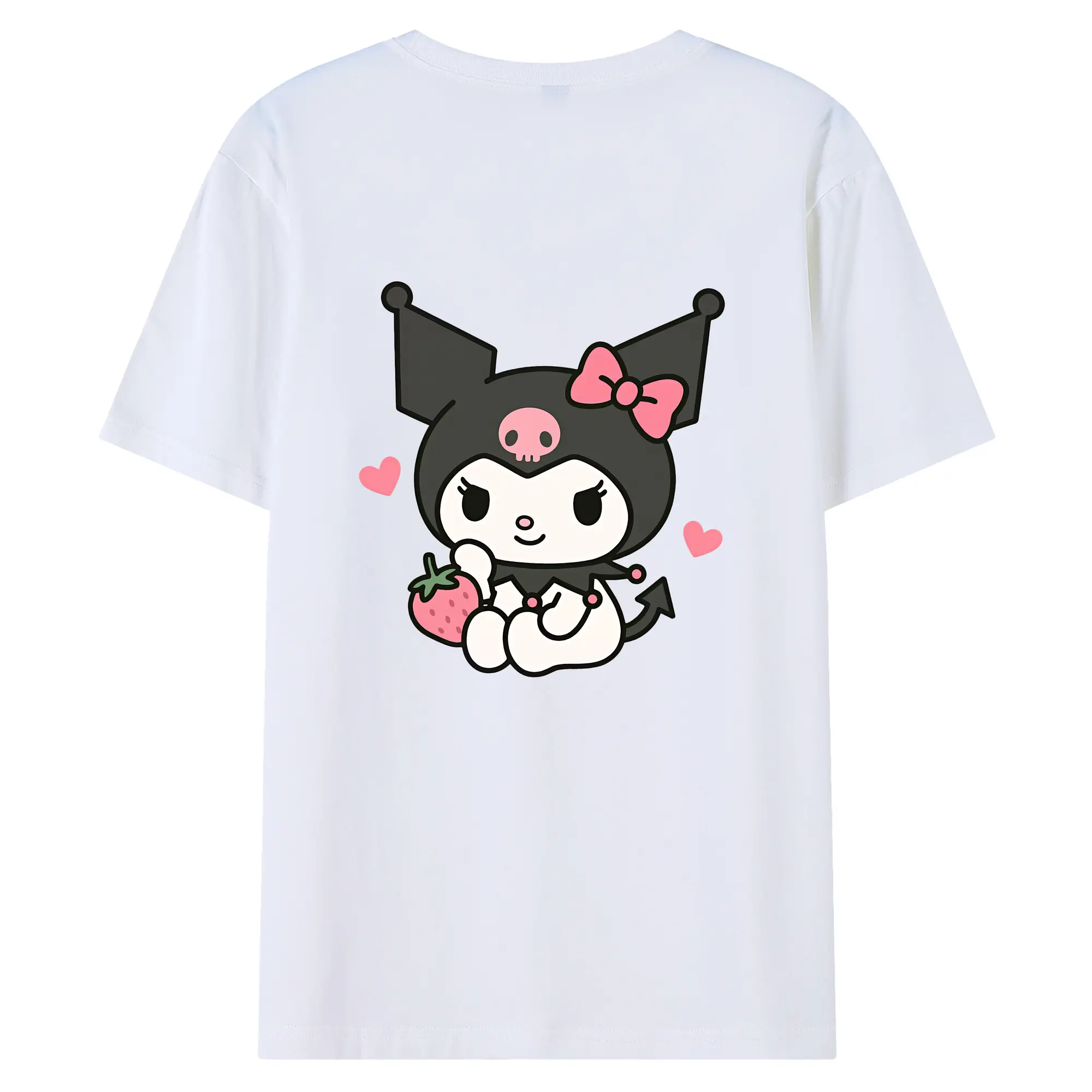 サンリオ グッズ,クロミ - 綿100％ 半袖Tシャツ ・ バックプリント ・ 快適 通気性 ・ 日常使い 散歩 スポーツ用