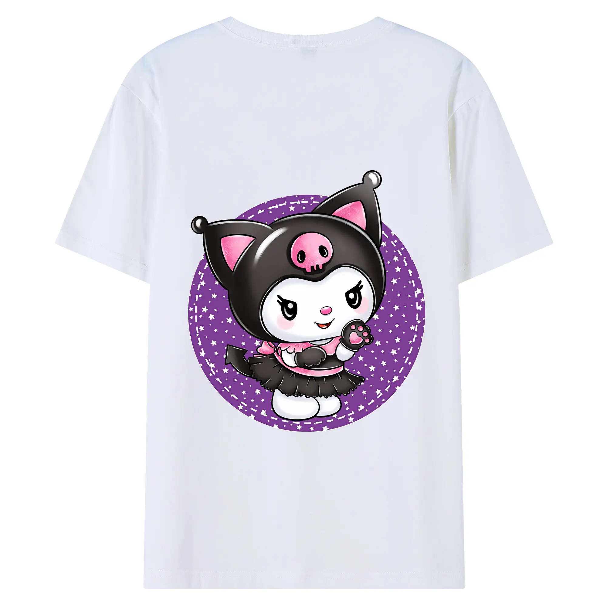 サンリオ グッズ,クロミ - 綿100％ 半袖Tシャツ ・ バックプリント ・ 快適 通気性 ・ 日常使い 散歩 スポーツ用