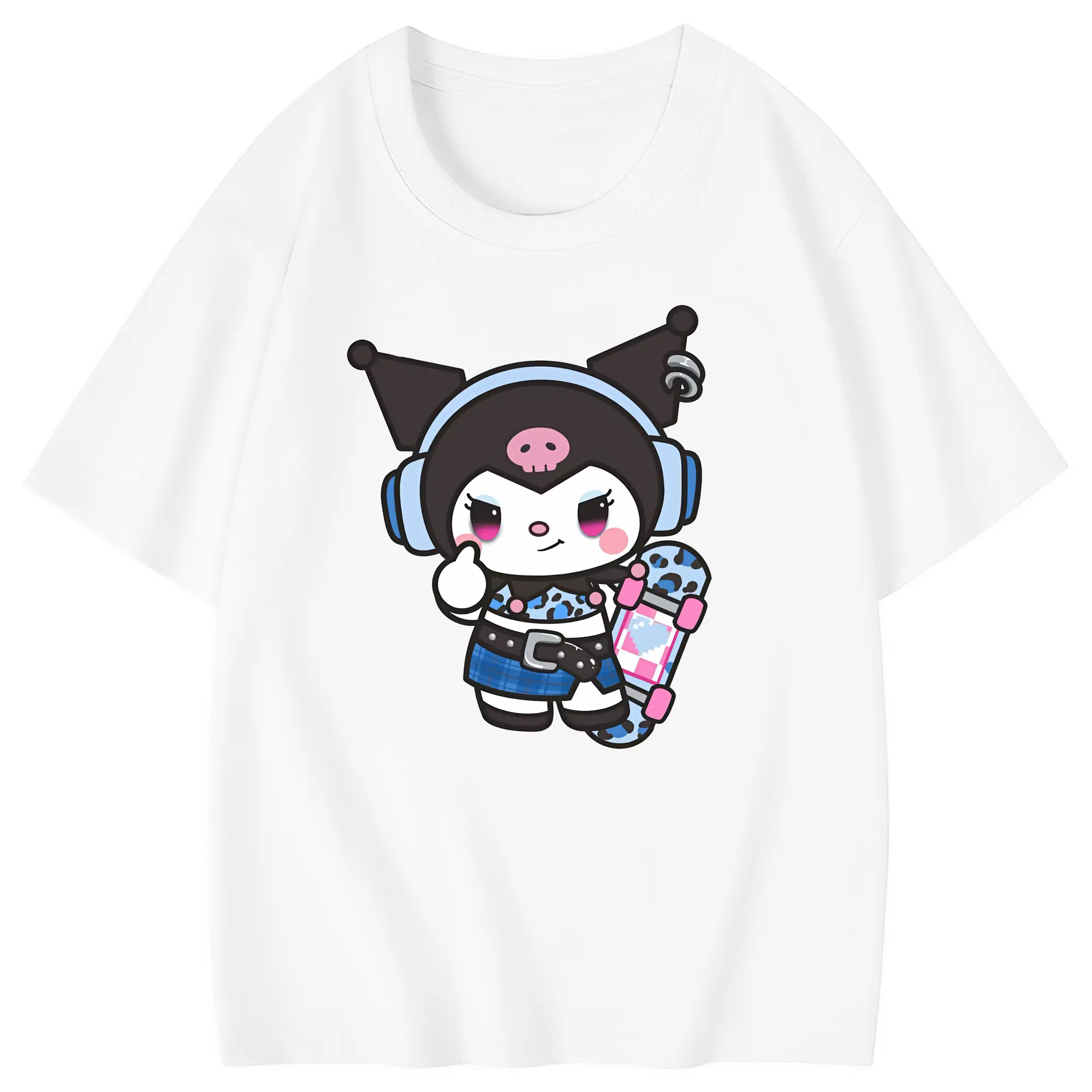 サンリオ グッズ,クロミ - 綿100％ キッズTシャツ ・ フロントプリント ・ 快適 通気性 ・ スポーツ カジュアル 散歩用