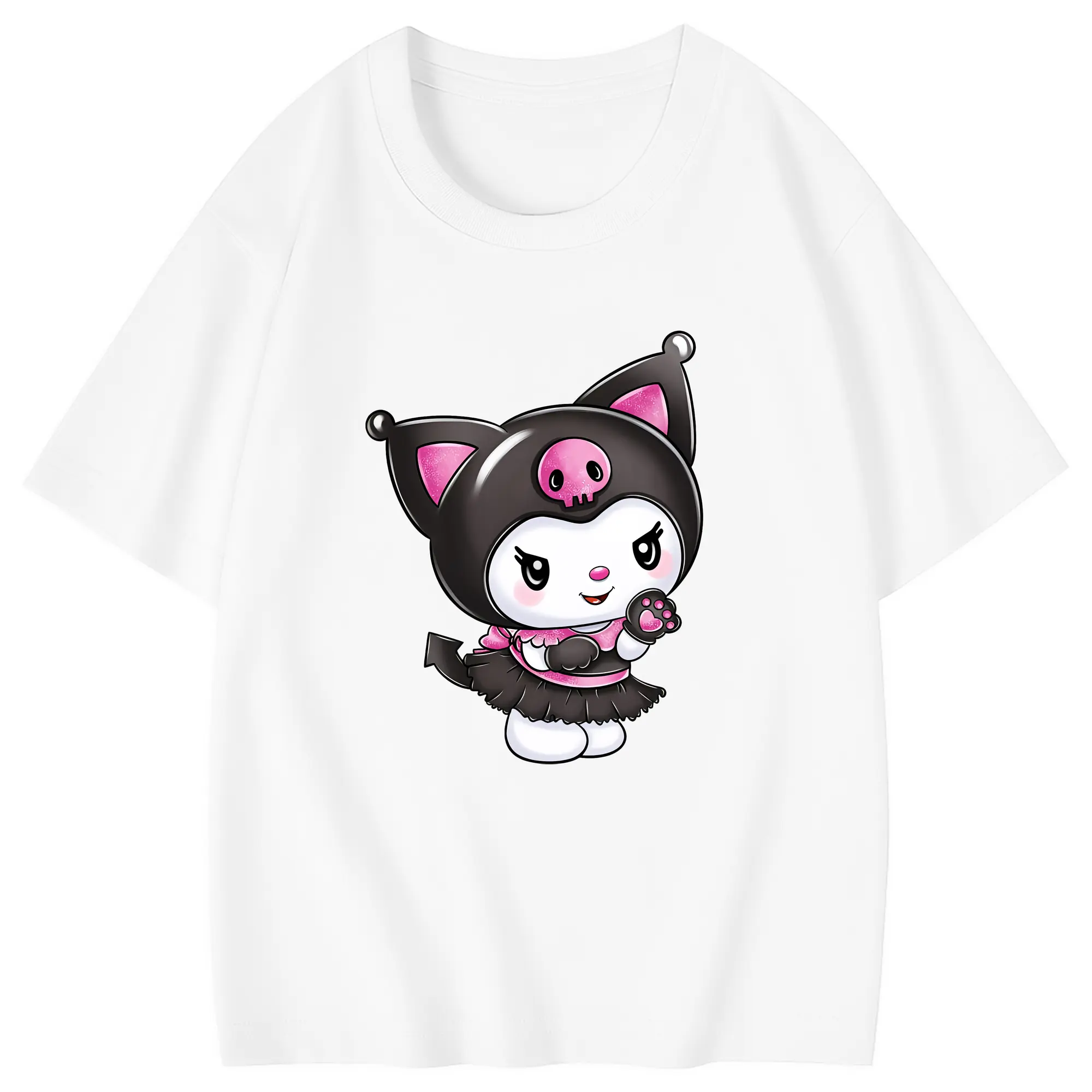 サンリオ グッズ,クロミ - 綿100％ キッズTシャツ ・ フロントプリント ・ 快適 通気性 ・ スポーツ カジュアル 散歩用