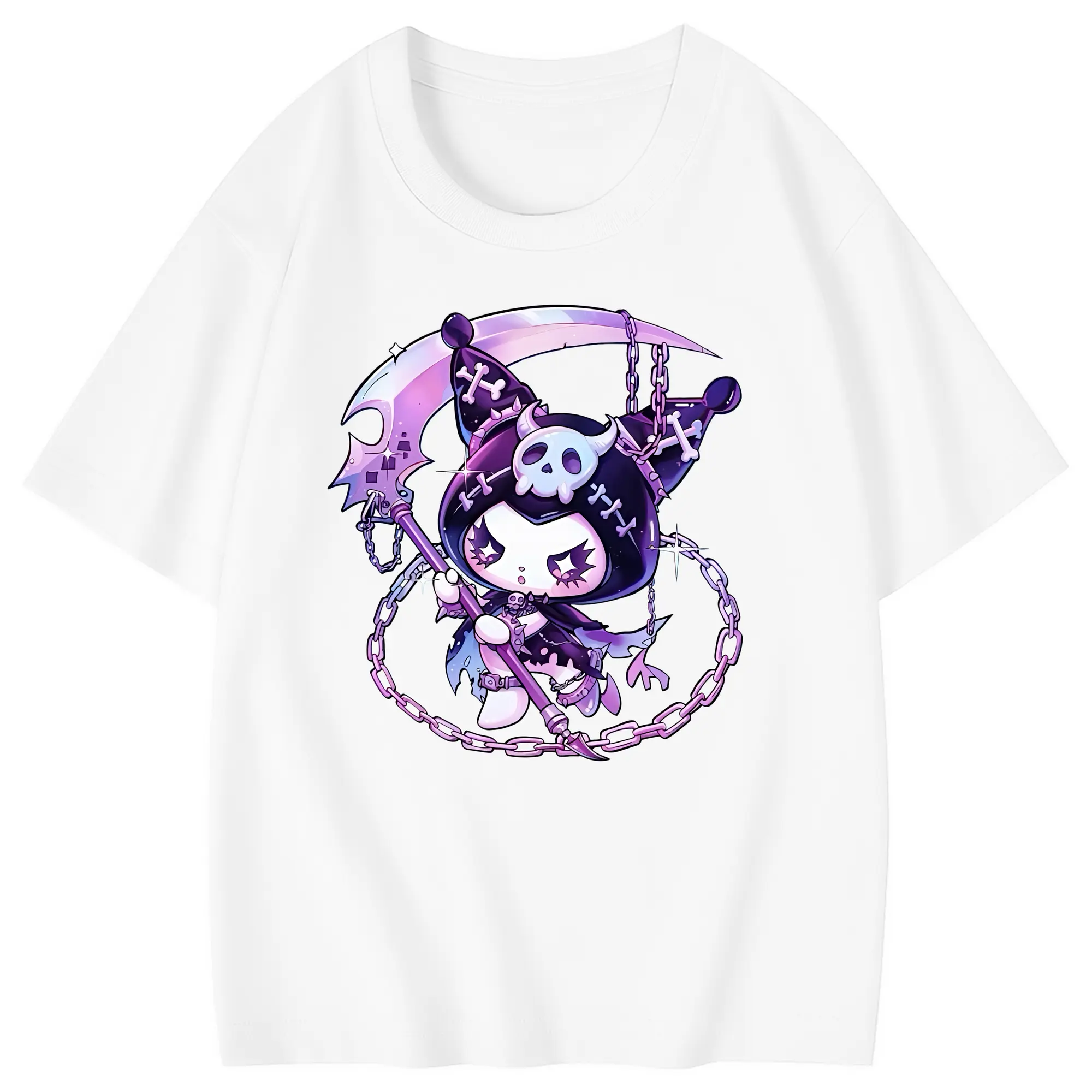 サンリオ グッズ,クロミ - 綿100％ キッズTシャツ ・ フロントプリント ・ 快適 通気性 ・ スポーツ カジュアル 散歩用