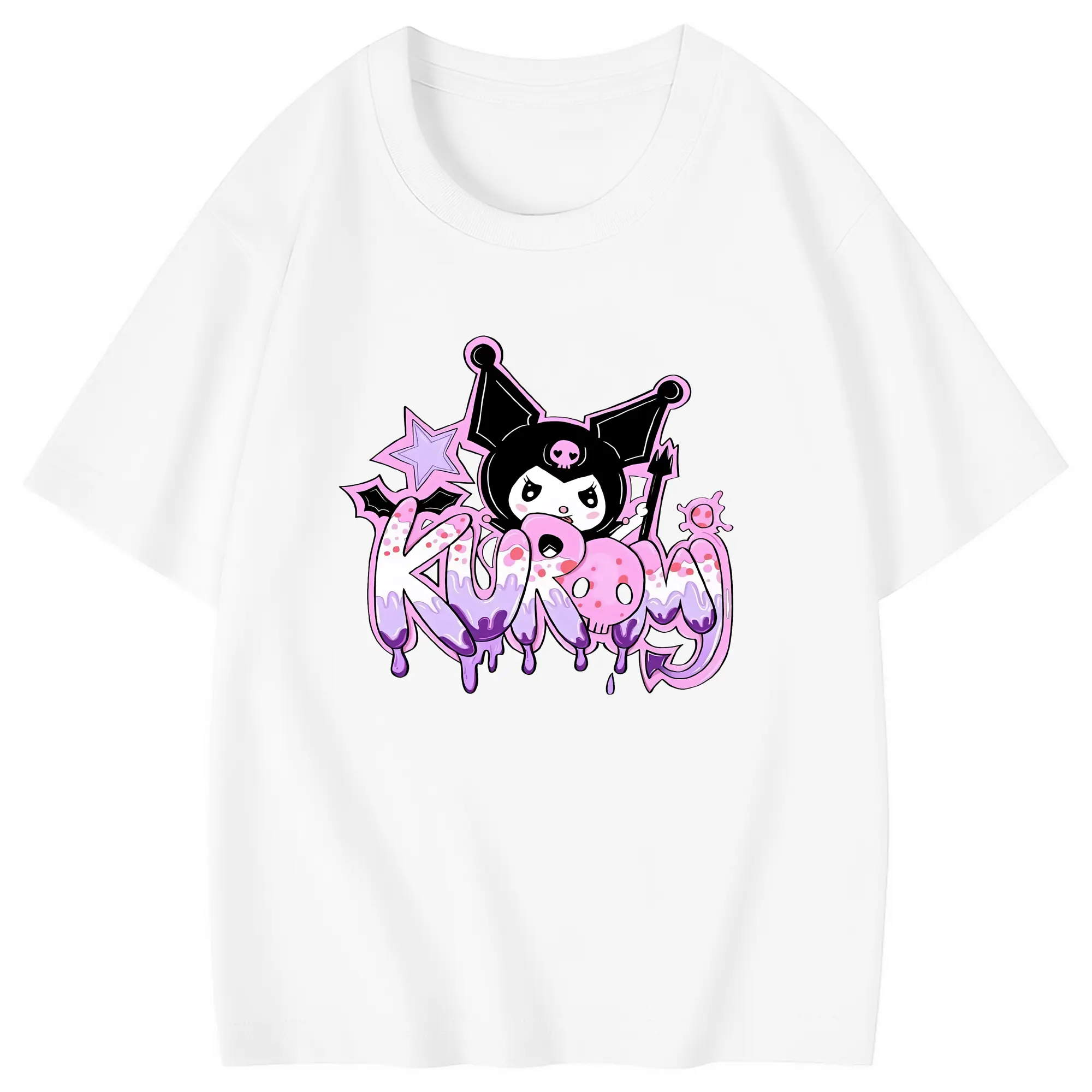 サンリオ グッズ,クロミ - 綿100％ キッズTシャツ ・ フロントプリント ・ 快適 通気性 ・ スポーツ カジュアル 散歩用