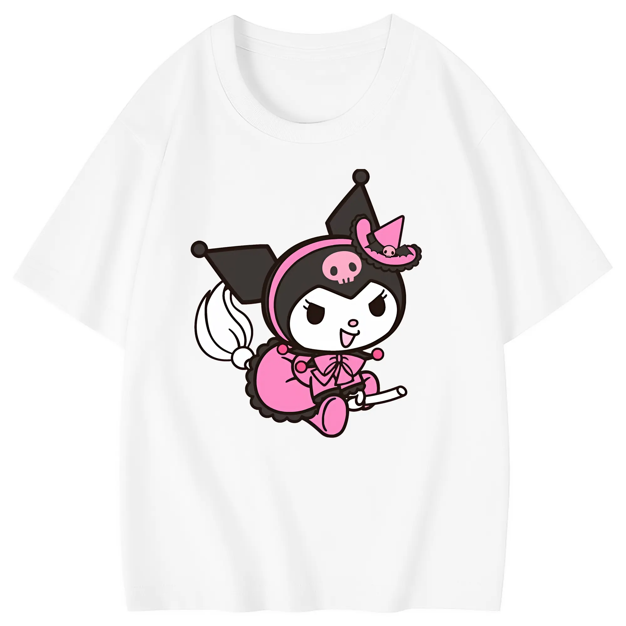 サンリオ グッズ,クロミ - 綿100％ キッズTシャツ ・ フロントプリント ・ 快適 通気性 ・ スポーツ カジュアル 散歩用