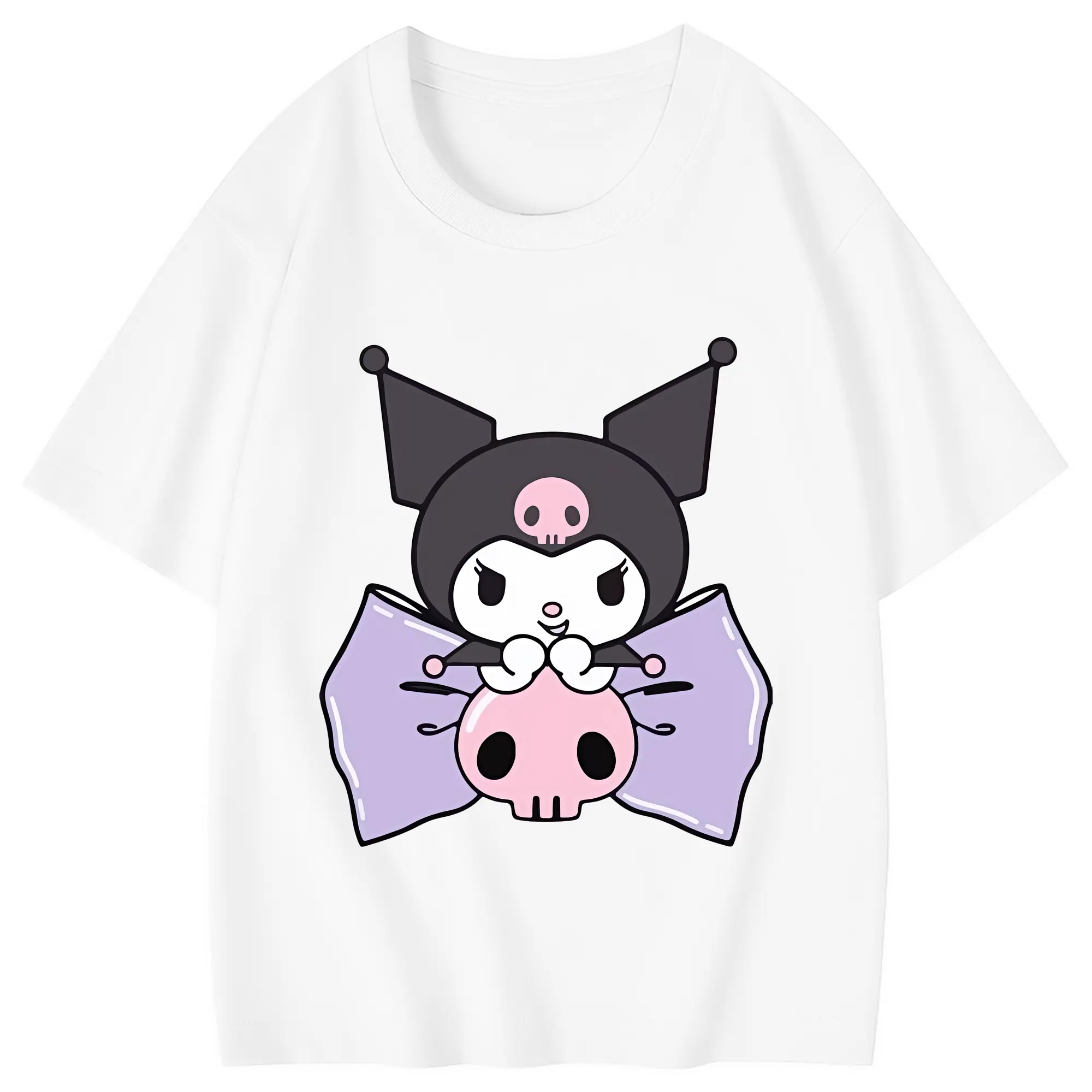 サンリオ グッズ,クロミ - 綿100％ キッズTシャツ ・ フロントプリント ・ 快適 通気性 ・ スポーツ カジュアル 散歩用