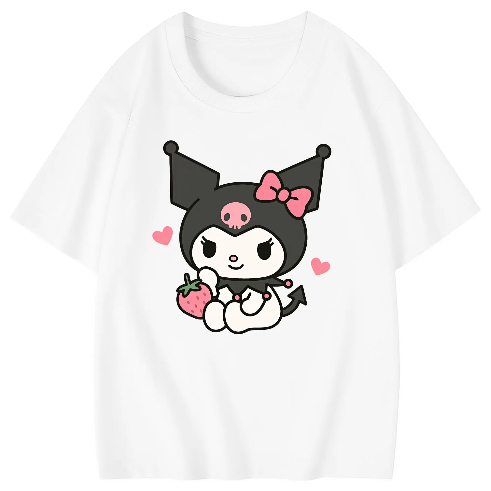 サンリオ グッズ,クロミ - 綿100％ キッズTシャツ ・ フロントプリント ・ 快適 通気性 ・ スポーツ カジュアル 散歩用