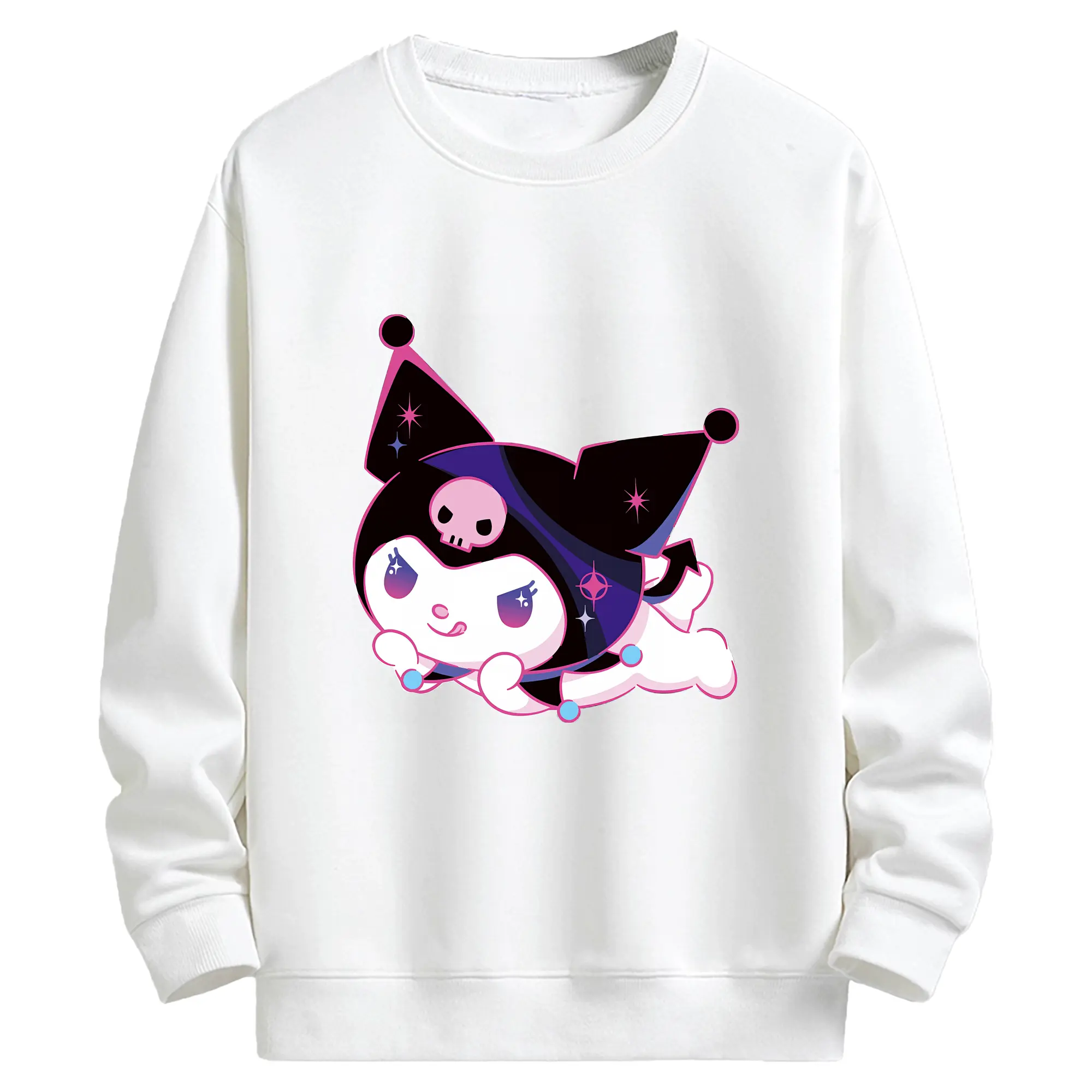 サンリオ グッズ,クロミ - キッズ クルーネックスウェットシャツ ・ フロントプリント ・ 綿80％ ポリエステル20％ ・ 快適 通学 スポーツ 日常使い お散歩用