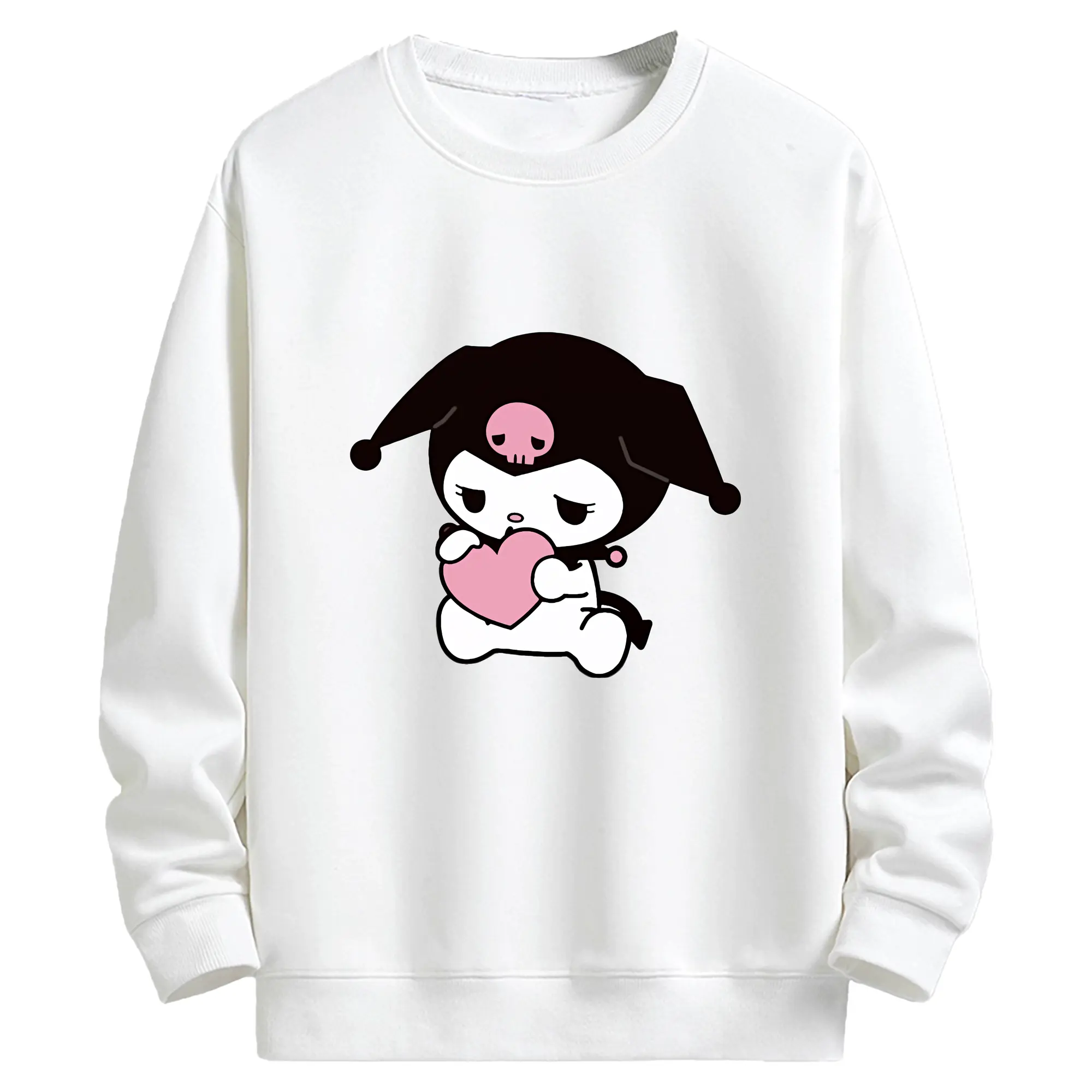 サンリオ グッズ,クロミ - キッズ クルーネックスウェットシャツ ・ フロントプリント ・ 綿80％ ポリエステル20％ ・ 快適 通学 スポーツ 日常使い お散歩用