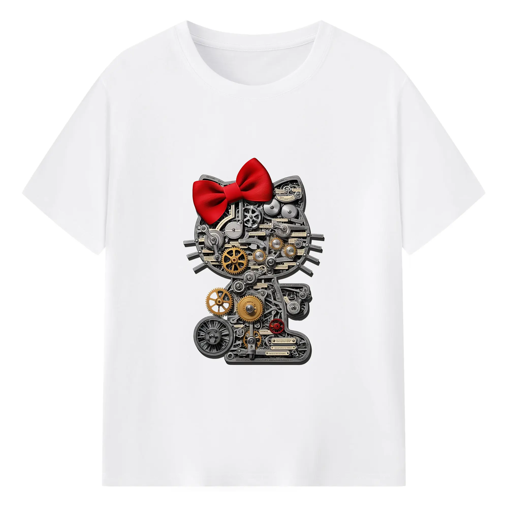 サンリオ グッズ,ハローキティ - 綿100％ 半袖Tシャツ ・ フロントプリント ・ 快適 通気性 ・ 日常使い 散歩 スポーツ用