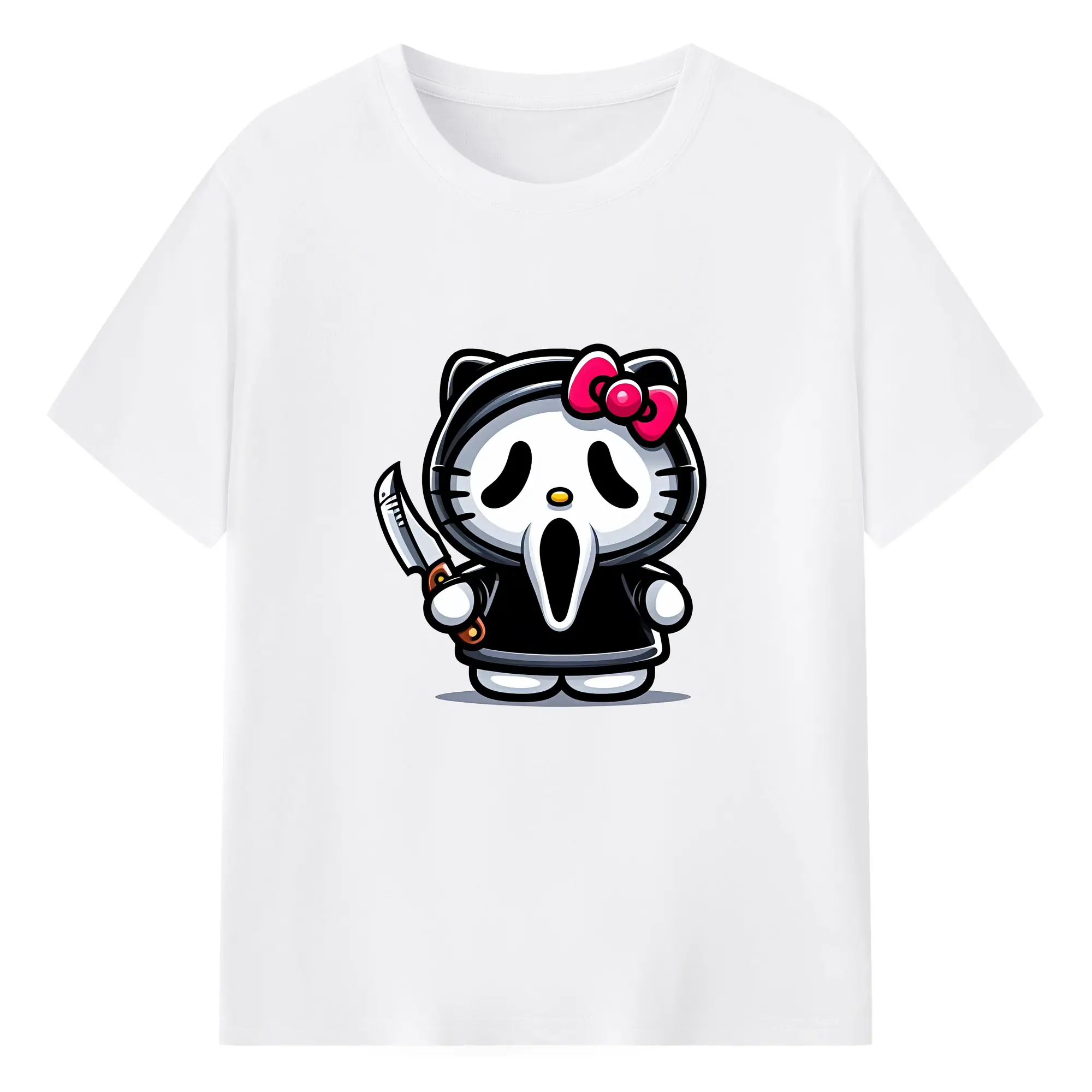 サンリオ グッズ,ハローキティ - 綿100％ 半袖Tシャツ ・ フロントプリント ・ 快適 通気性 ・ 日常使い 散歩 スポーツ用