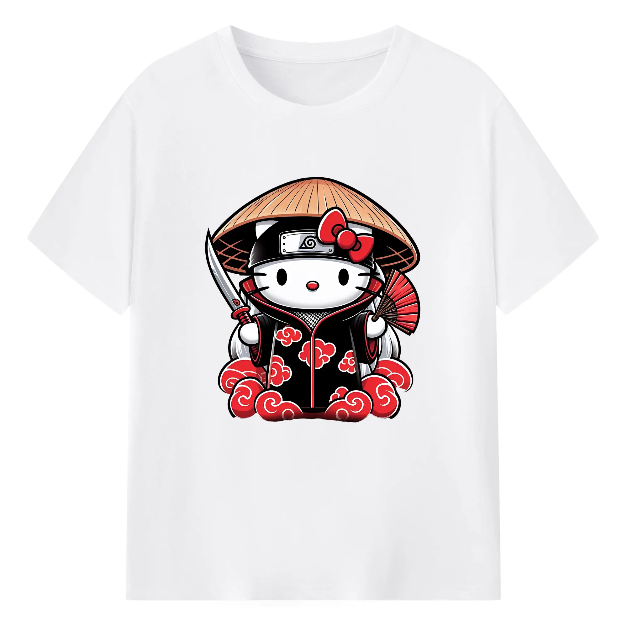 サンリオ グッズ,ハローキティ - 綿100％ 半袖Tシャツ ・ フロントプリント ・ 快適 通気性 ・ 日常使い 散歩 スポーツ用