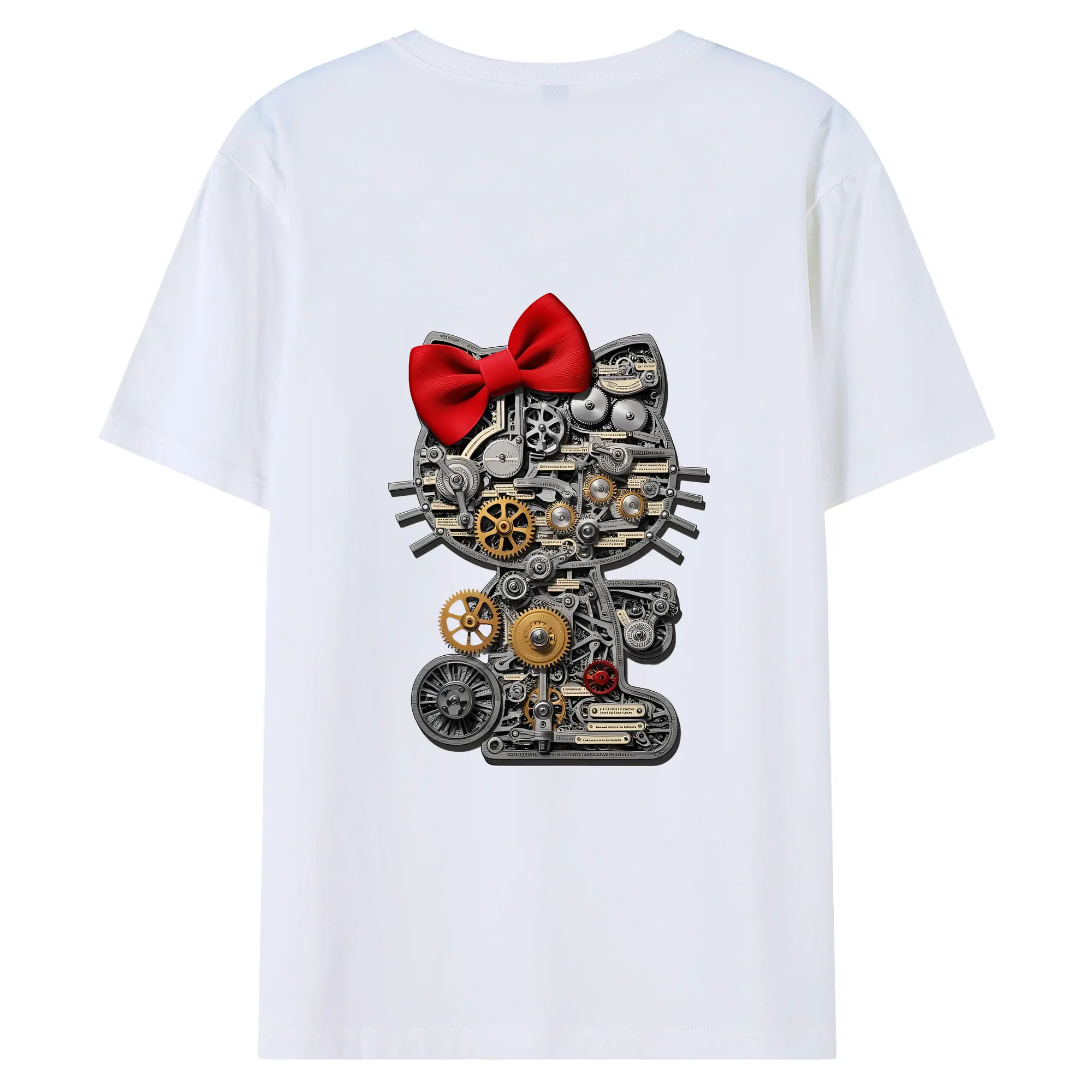 サンリオ グッズ,ハローキティ - 綿100％ 半袖Tシャツ ・ バックプリント ・ 快適 通気性 ・ 日常使い 散歩 スポーツ用