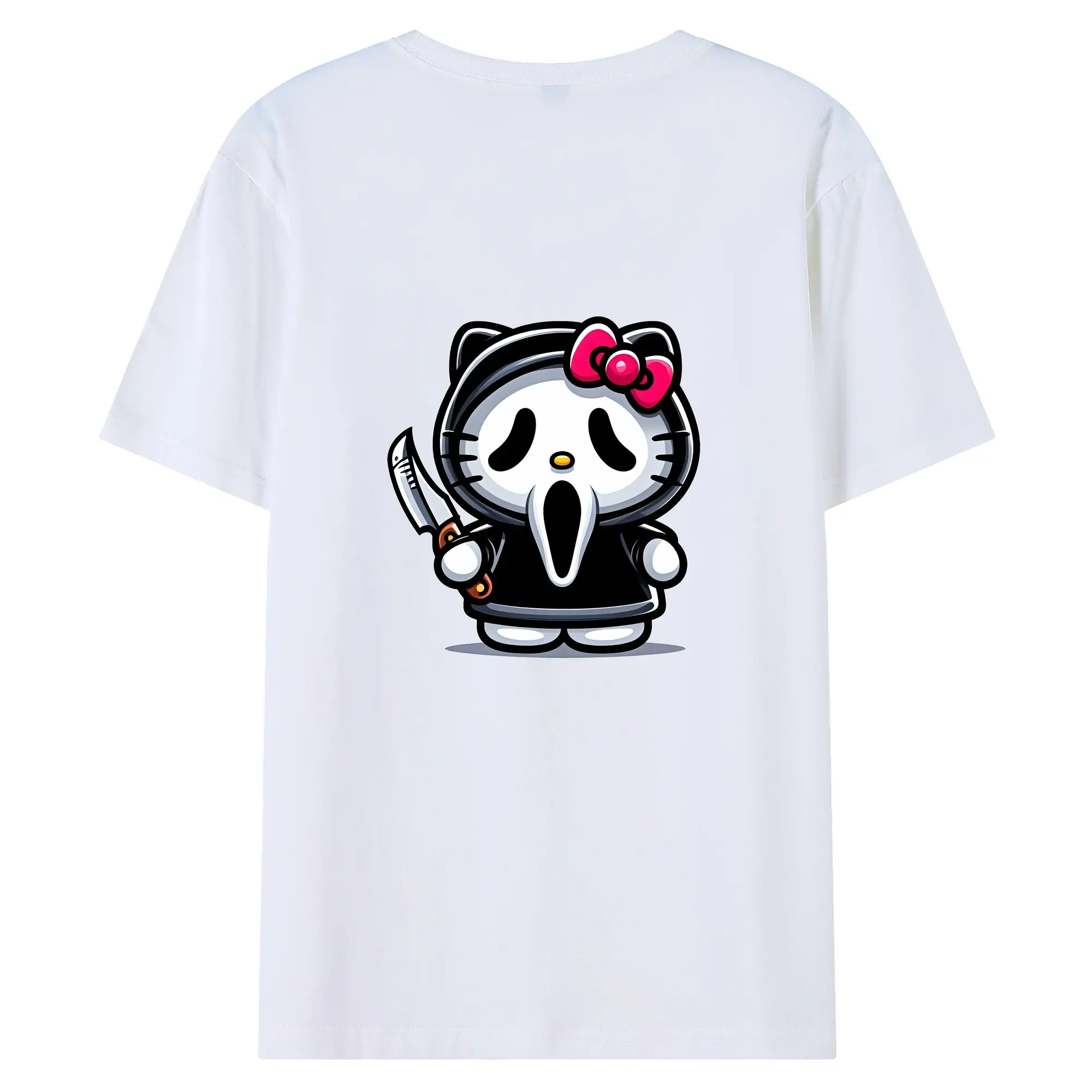 サンリオ グッズ,ハローキティ - 綿100％ 半袖Tシャツ ・ バックプリント ・ 快適 通気性 ・ 日常使い 散歩 スポーツ用